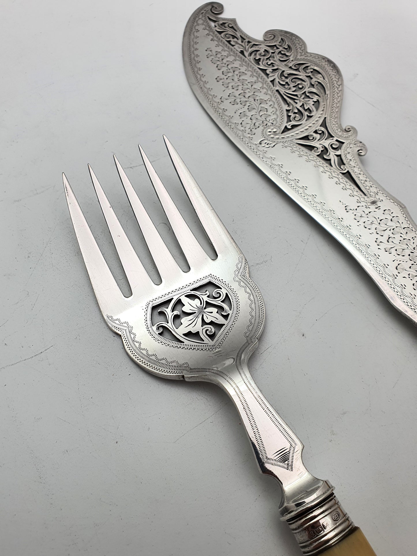 Fabulous Victorian Silver-Plated Fish Servers – circa 1899