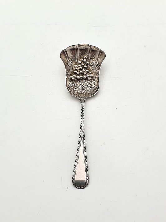 Pretty Victorian Solid Silver Jam Spoon - 1894