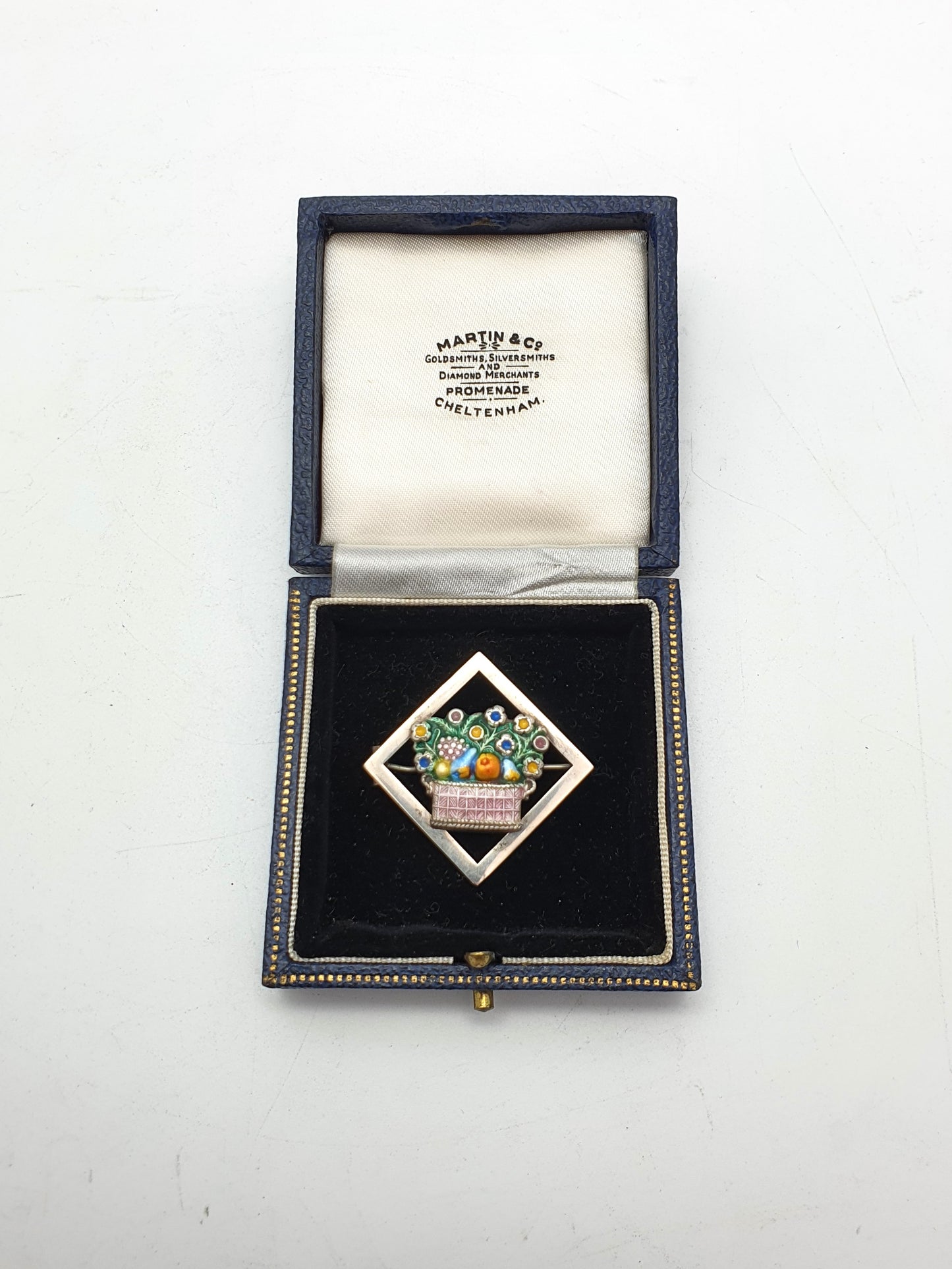 Pretty Antique Silver and Enamel Brooch – circa 1920