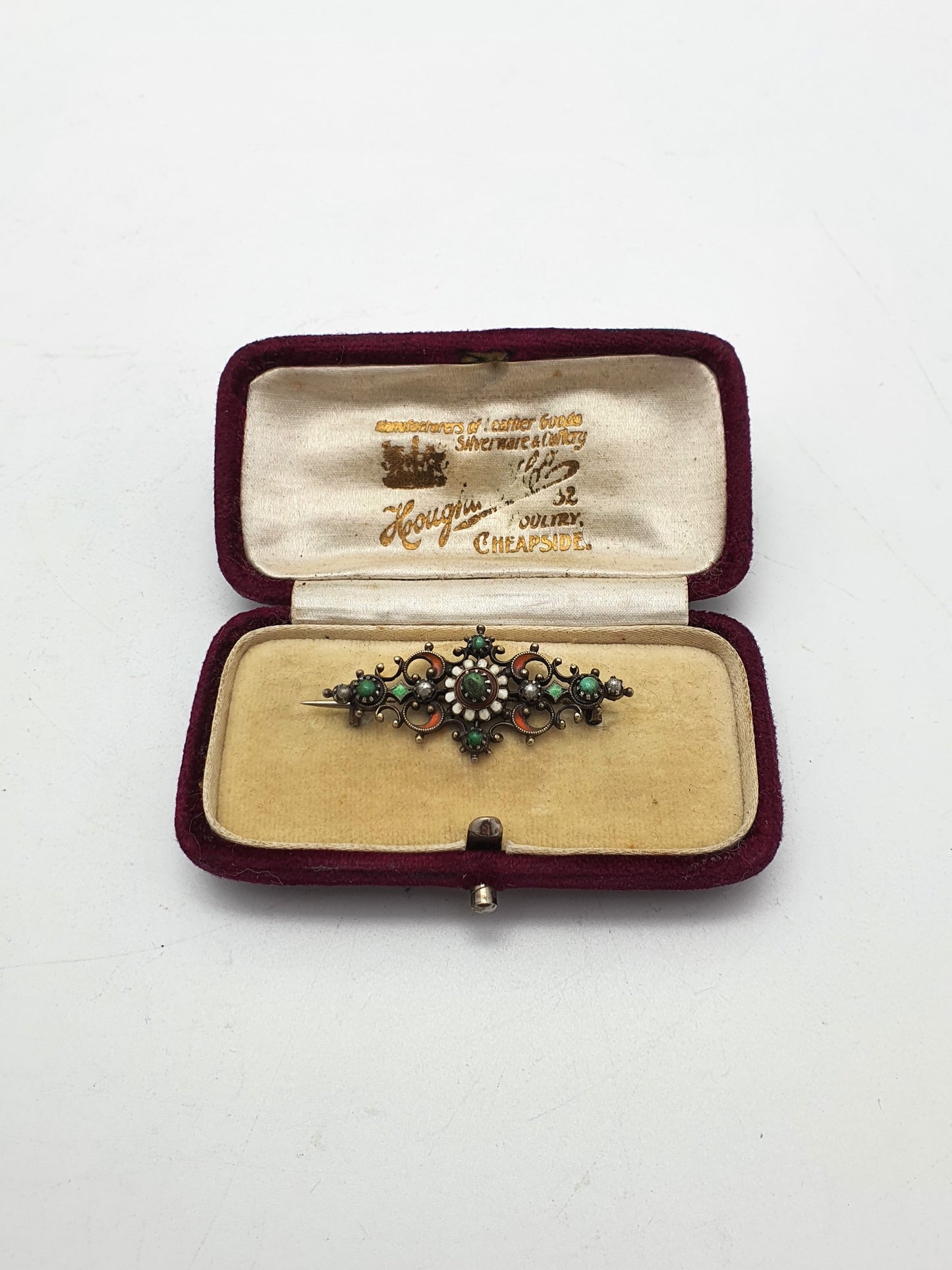 Nice Colourful Victorian Enamelled Brooch – circa 1890