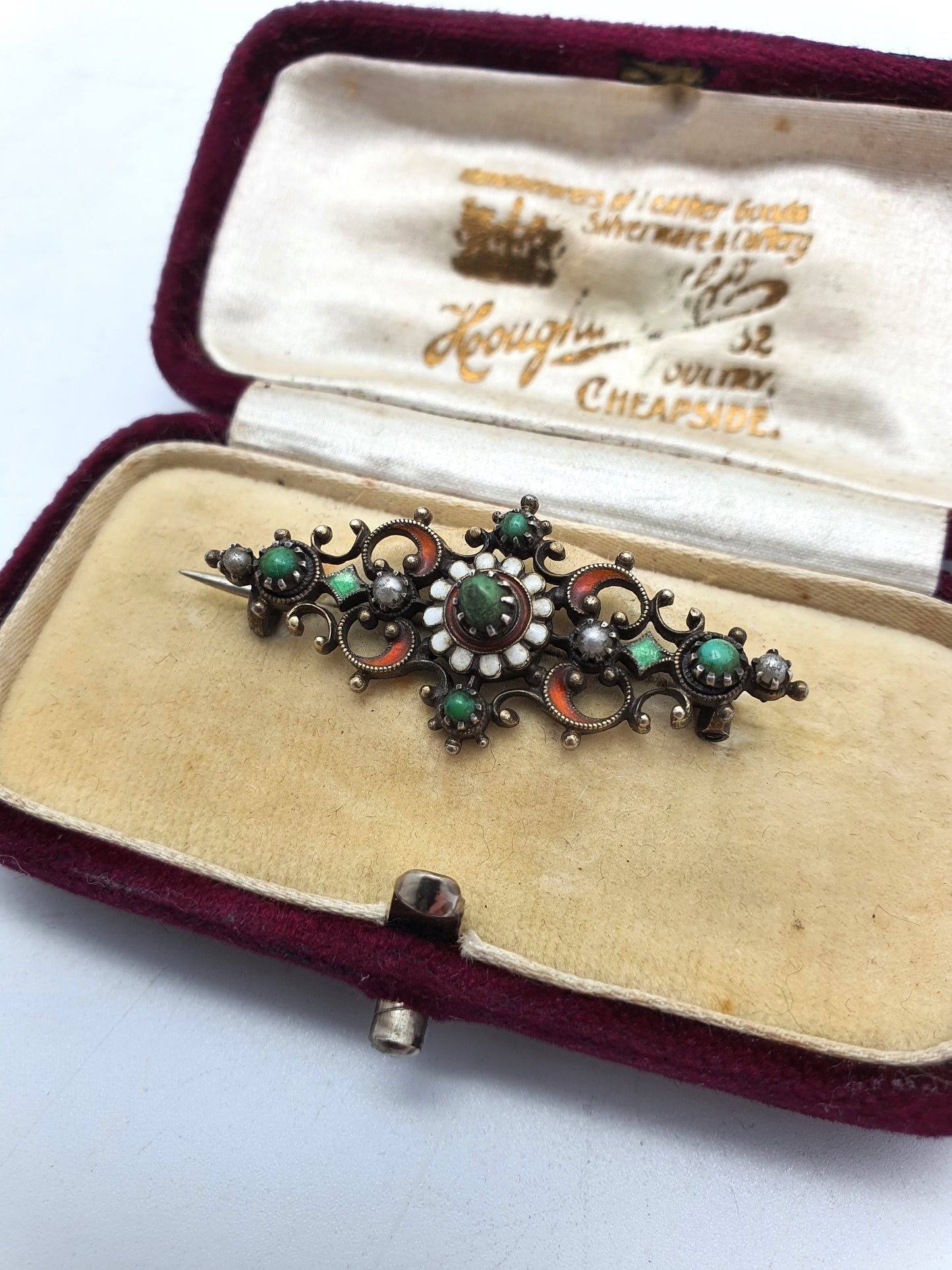 Nice Colourful Victorian Enamelled Brooch – circa 1890