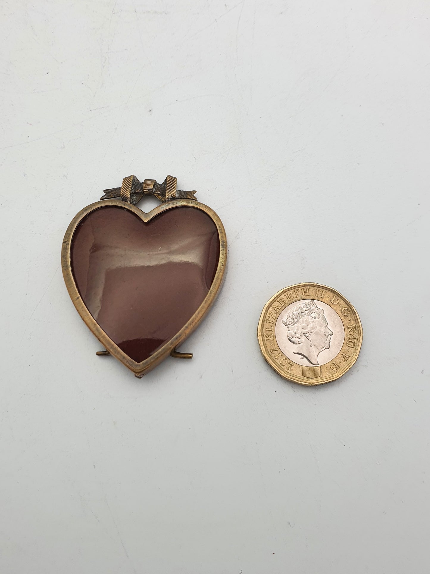 Unusual Antique Brass Sweetheart Photo Frame – circa 1915
