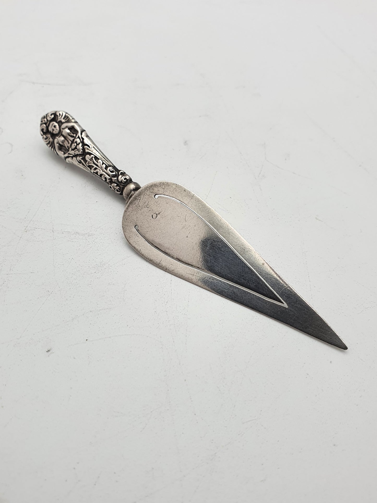 Pretty Victorian Solid Silver Bookmark - 1897