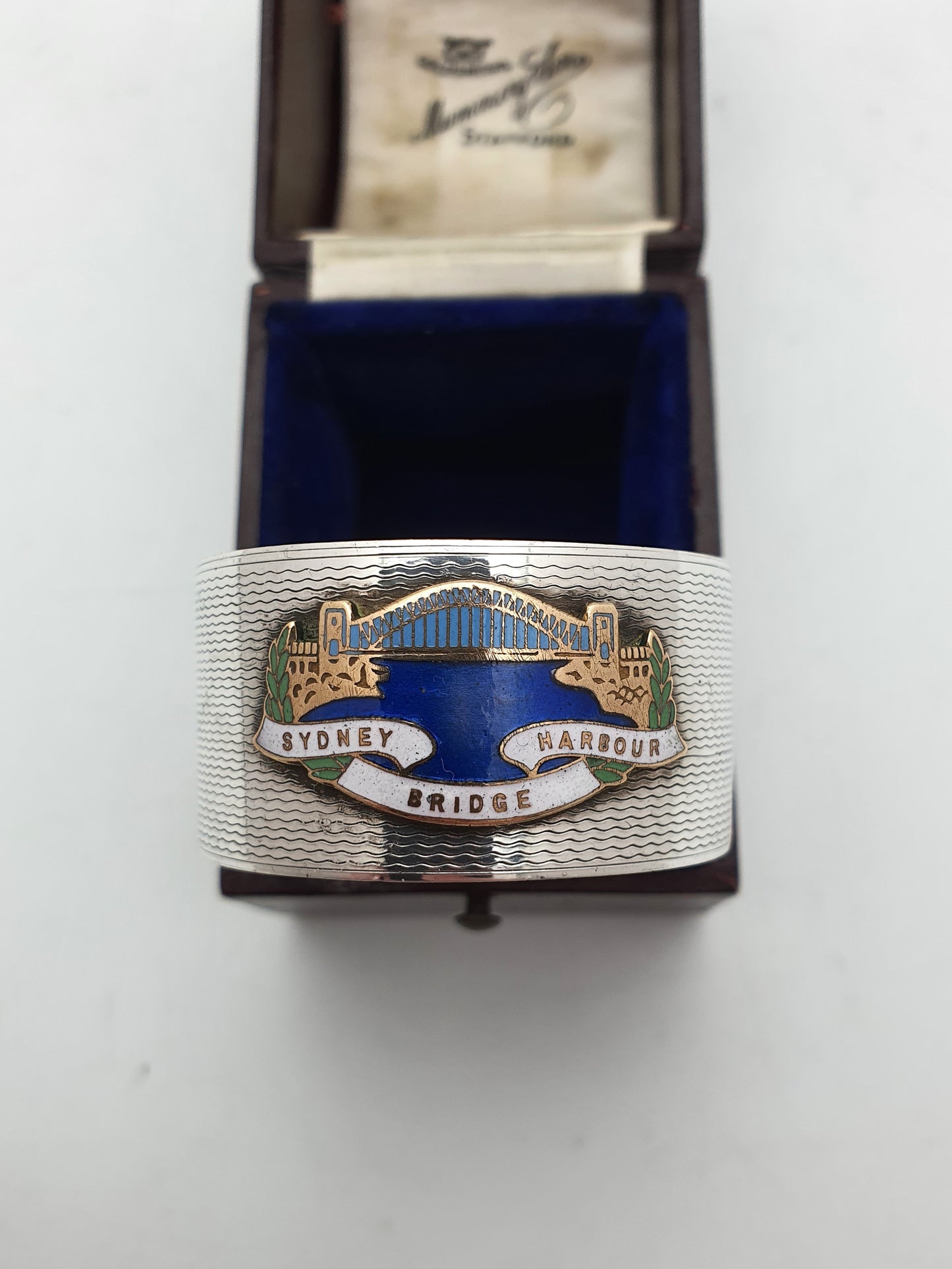 Unusual Silver Sydney Harbour Bridge Napkin Ring – circa 1930
