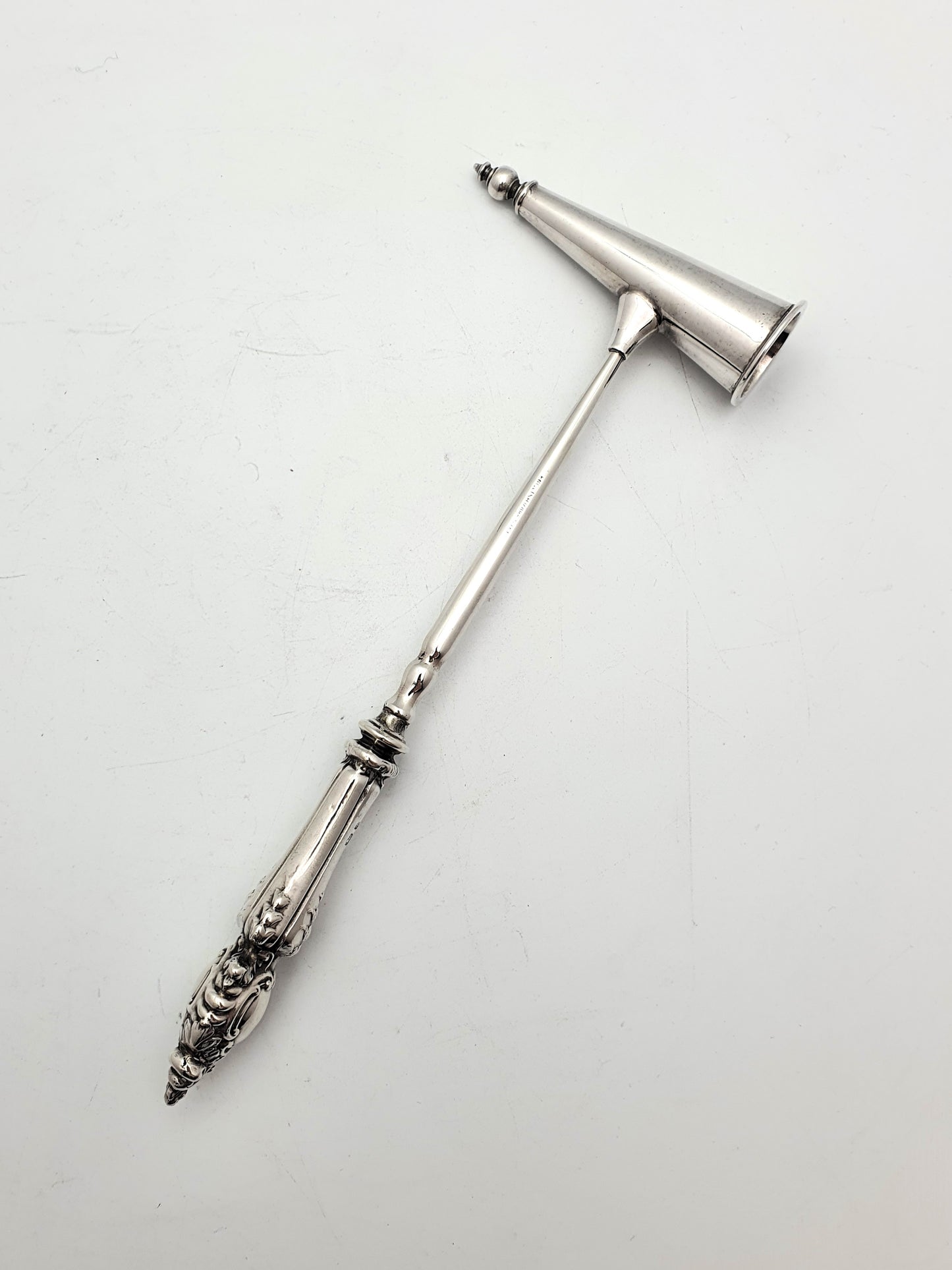 Nice Antique Silver Handled Candle Snuffer - 1900