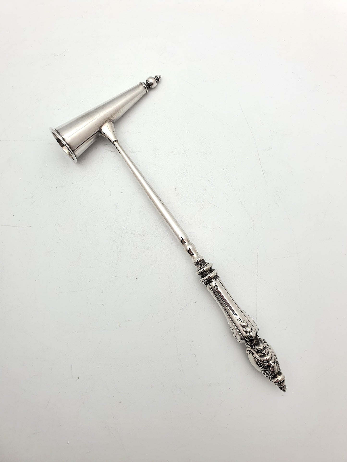 Nice Antique Silver Handled Candle Snuffer - 1900
