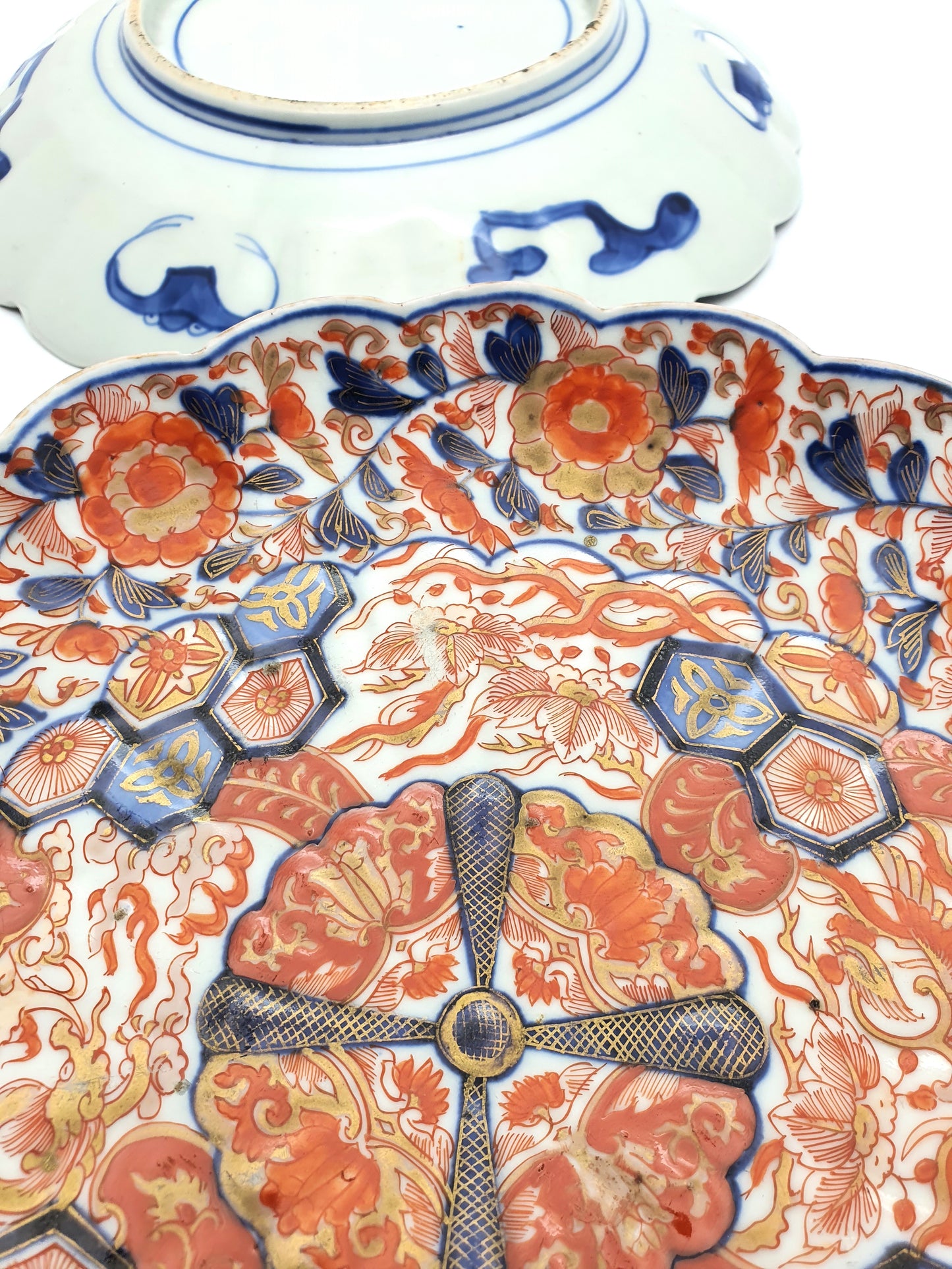 Gorgeous Pair of Decorative Imari Plates - circa 1880