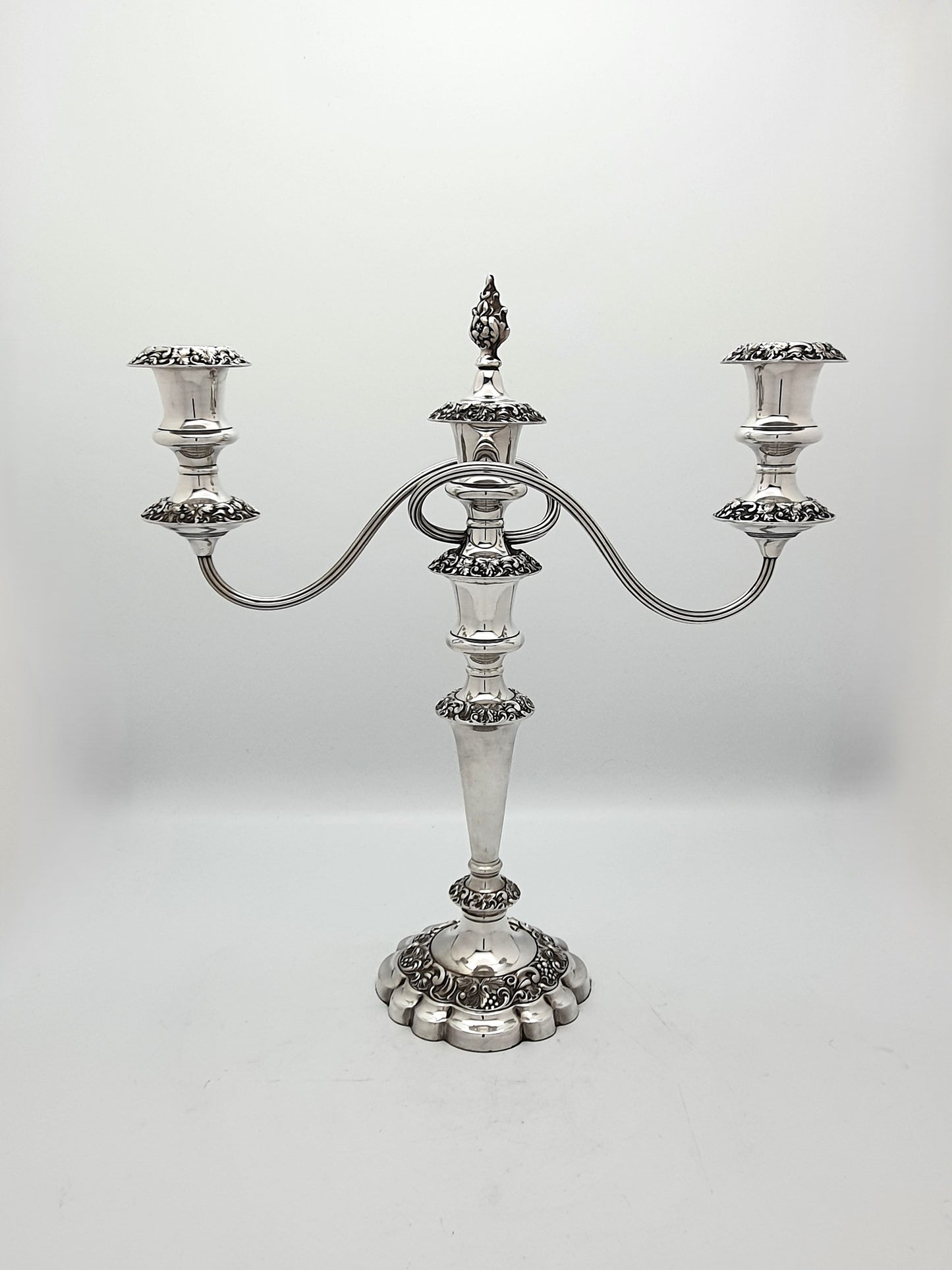 Splendid Pair of Large Silver-Plated Candelabras - circa 1920