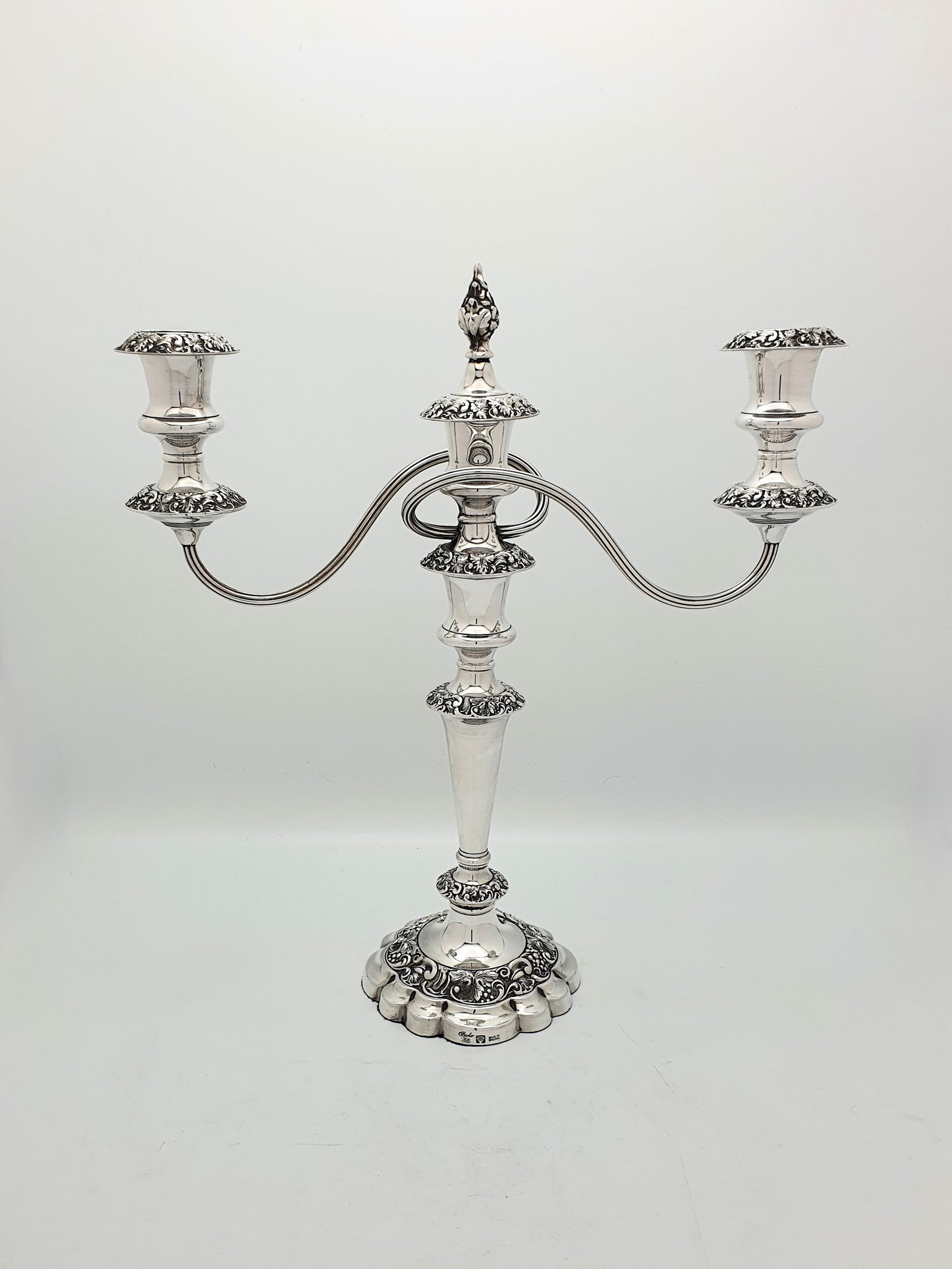 Splendid Pair of Large Silver-Plated Candelabras - circa 1920