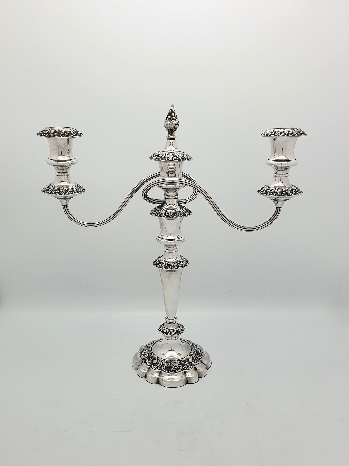 Splendid Pair of Large Silver-Plated Candelabras - circa 1920