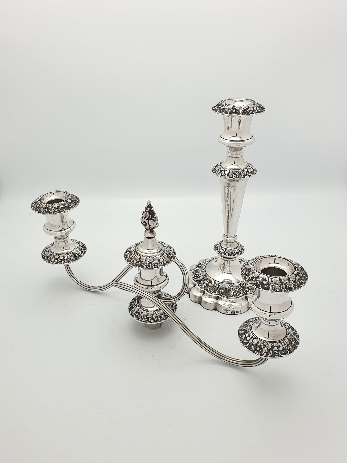 Splendid Pair of Large Silver-Plated Candelabras - circa 1920
