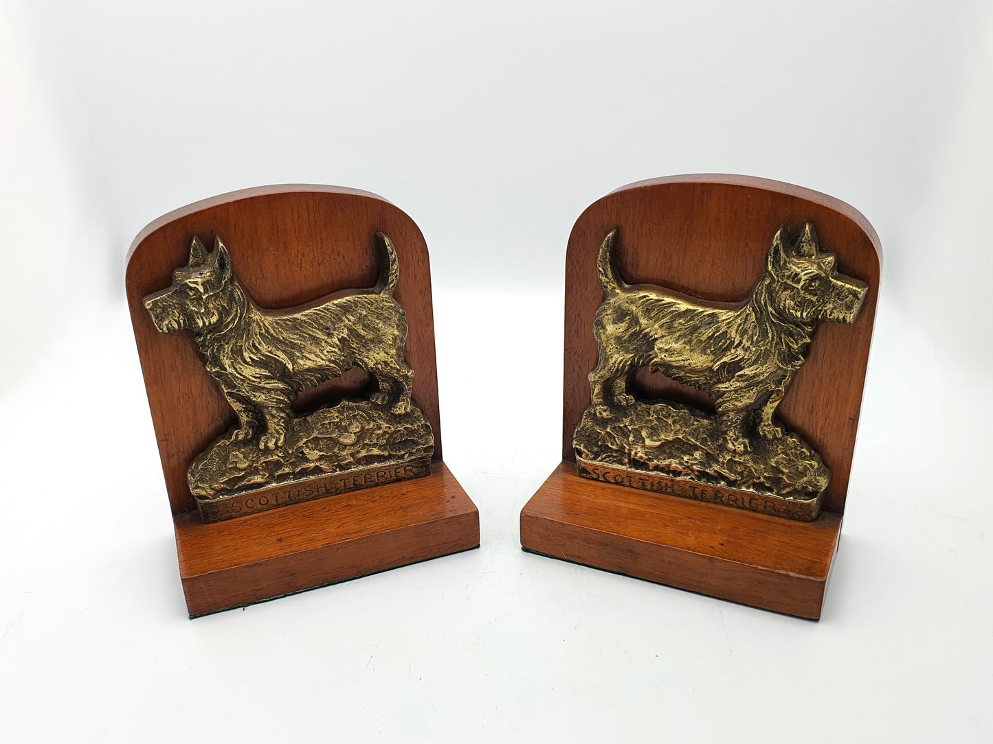 Lovely Pair of Brass Scottish Terrier Bookends - circa 1930