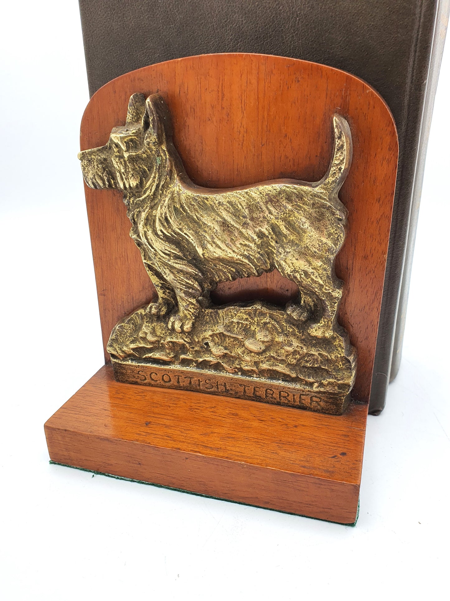 Lovely Pair of Brass Scottish Terrier Bookends - circa 1930