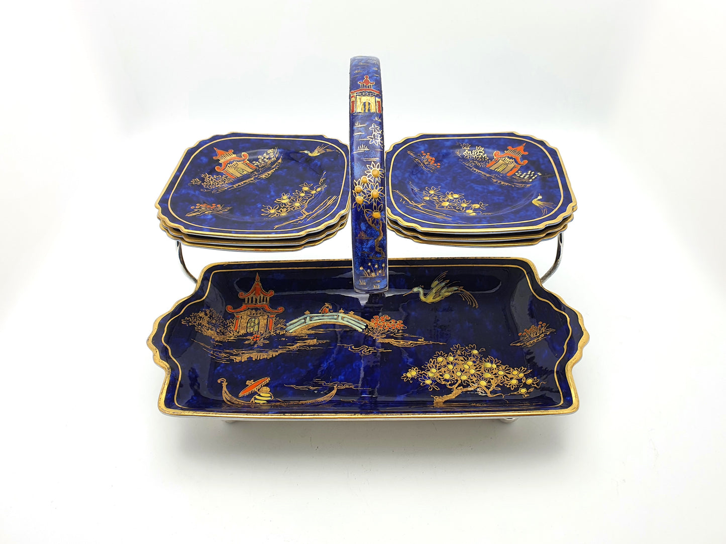 Fabulous Art Deco China Sandwich Set - circa 1930