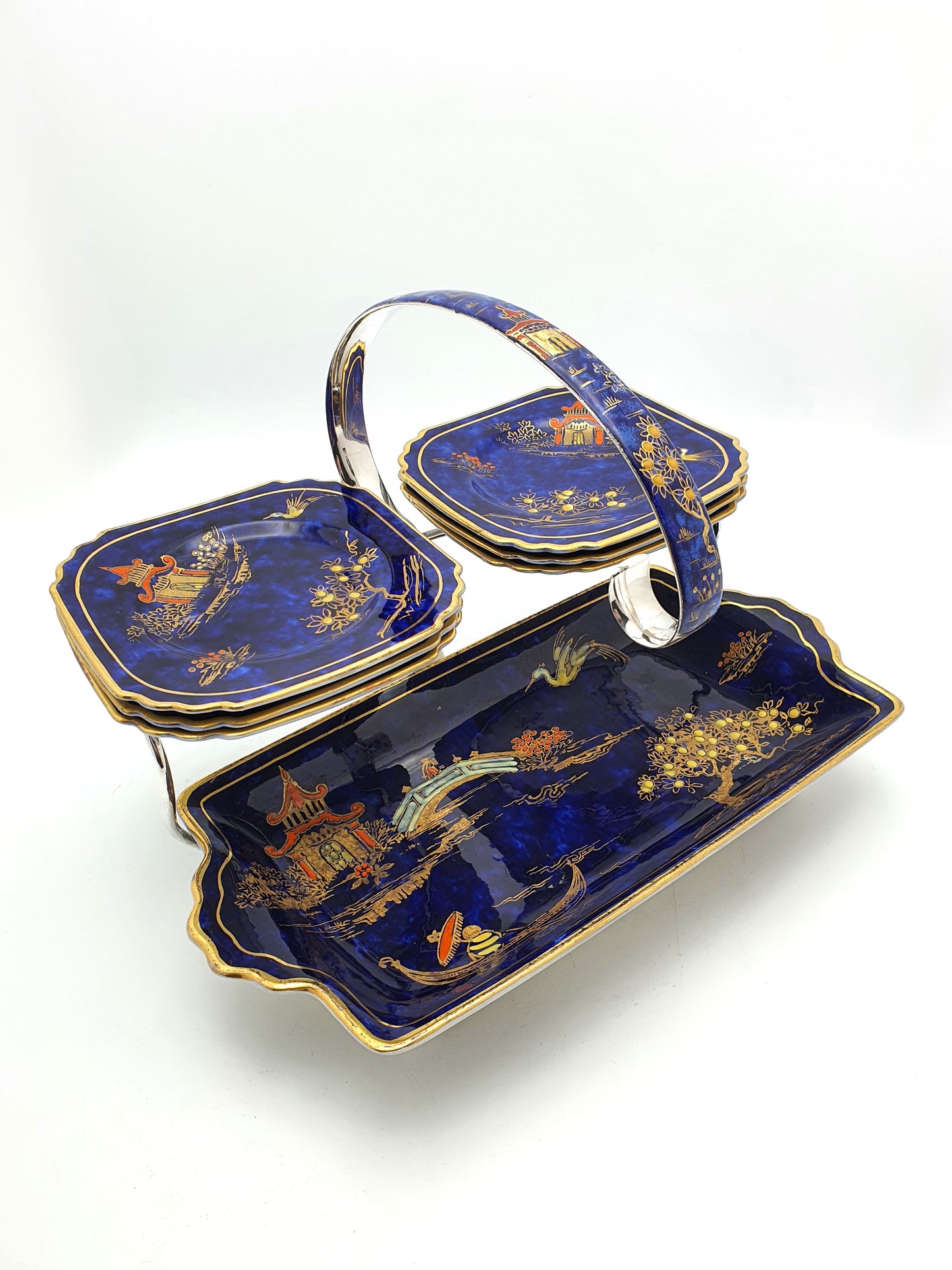 Fabulous Art Deco China Sandwich Set - circa 1930