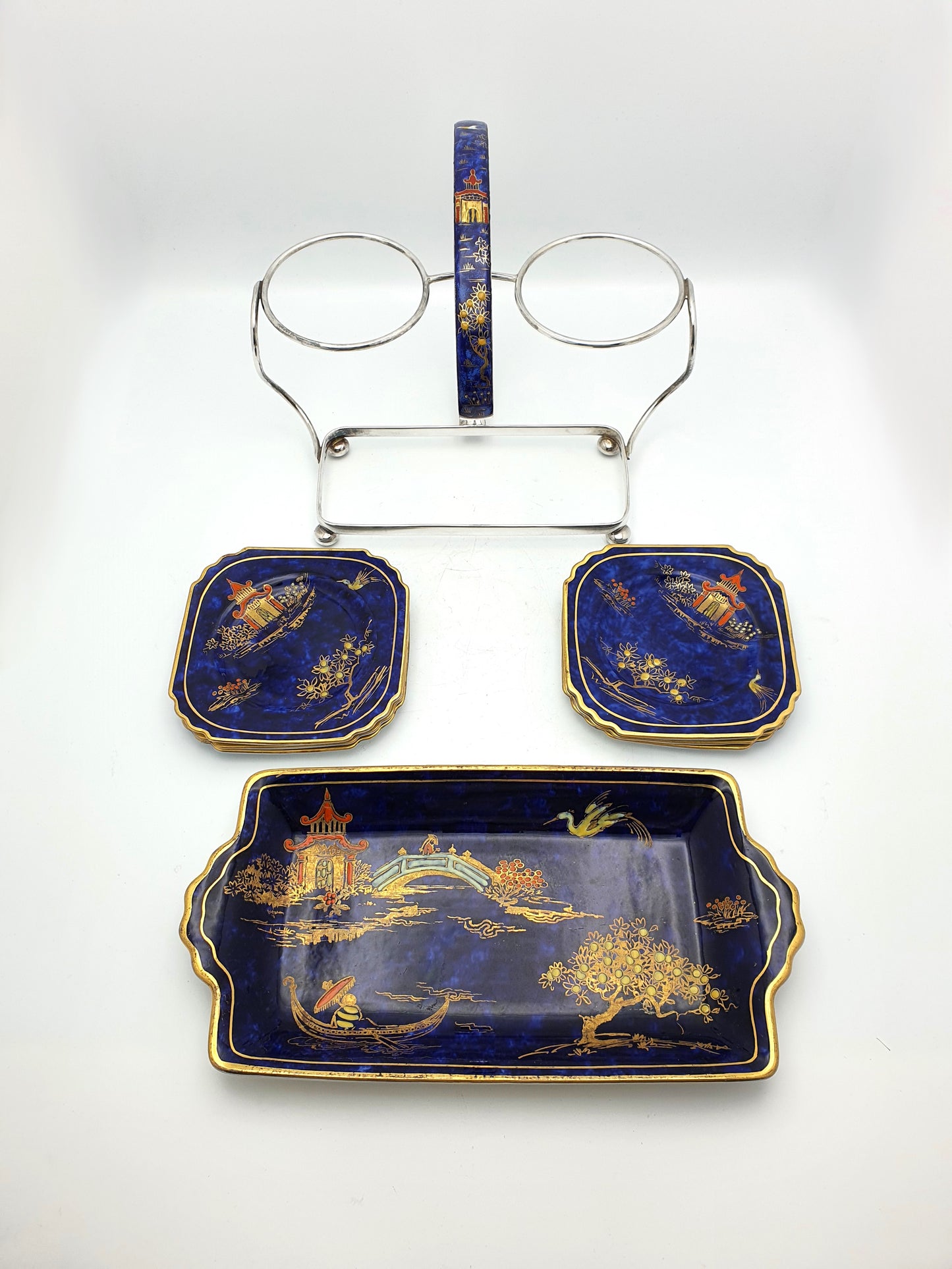 Fabulous Art Deco China Sandwich Set - circa 1930