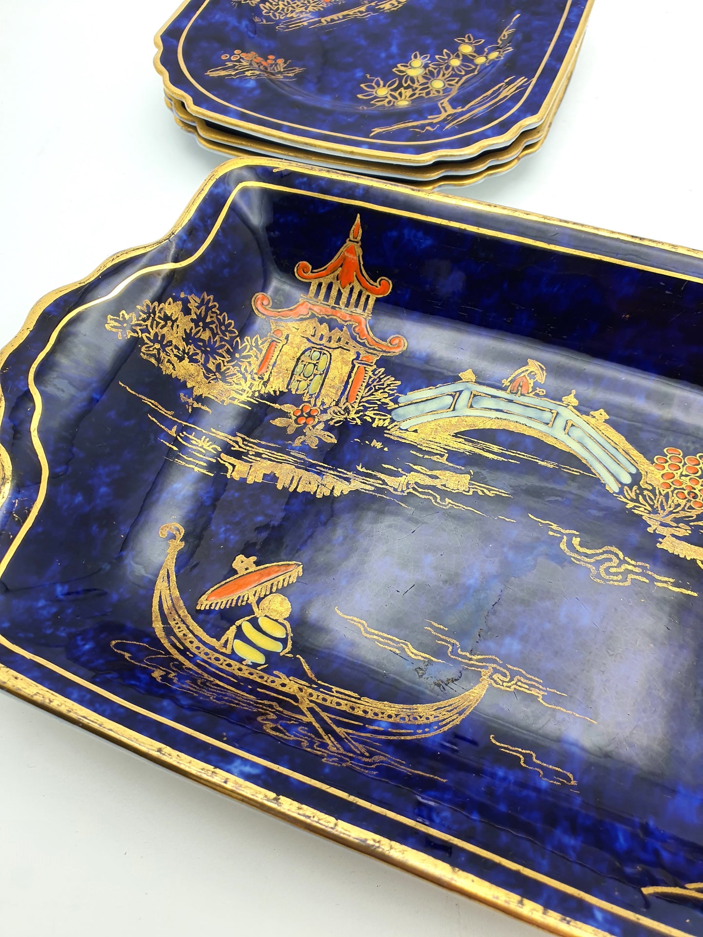 Fabulous Art Deco China Sandwich Set - circa 1930