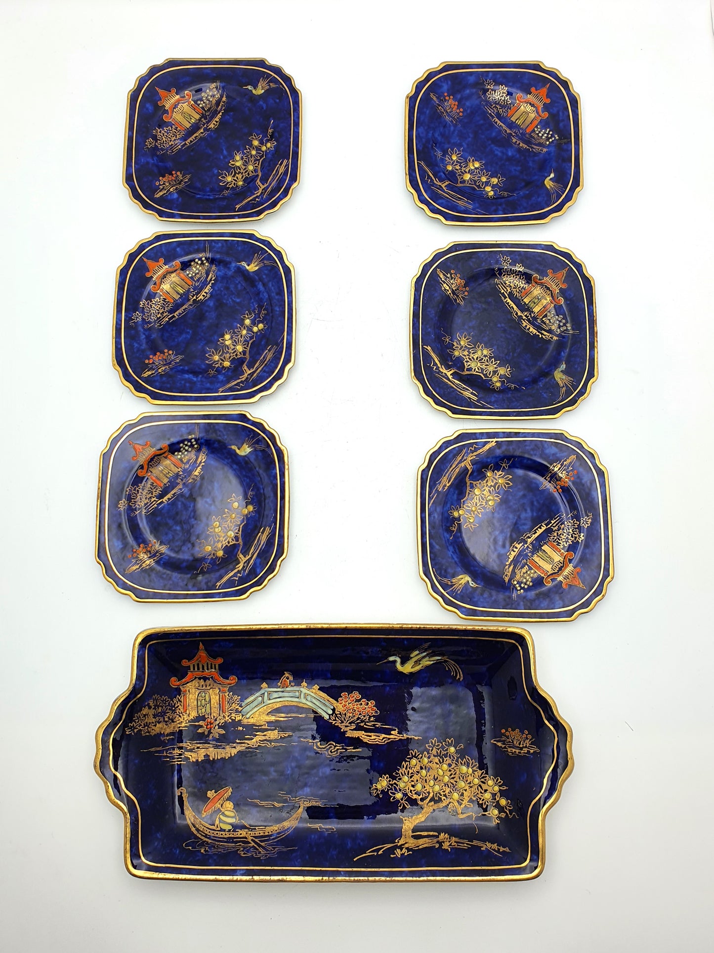 Fabulous Art Deco China Sandwich Set - circa 1930