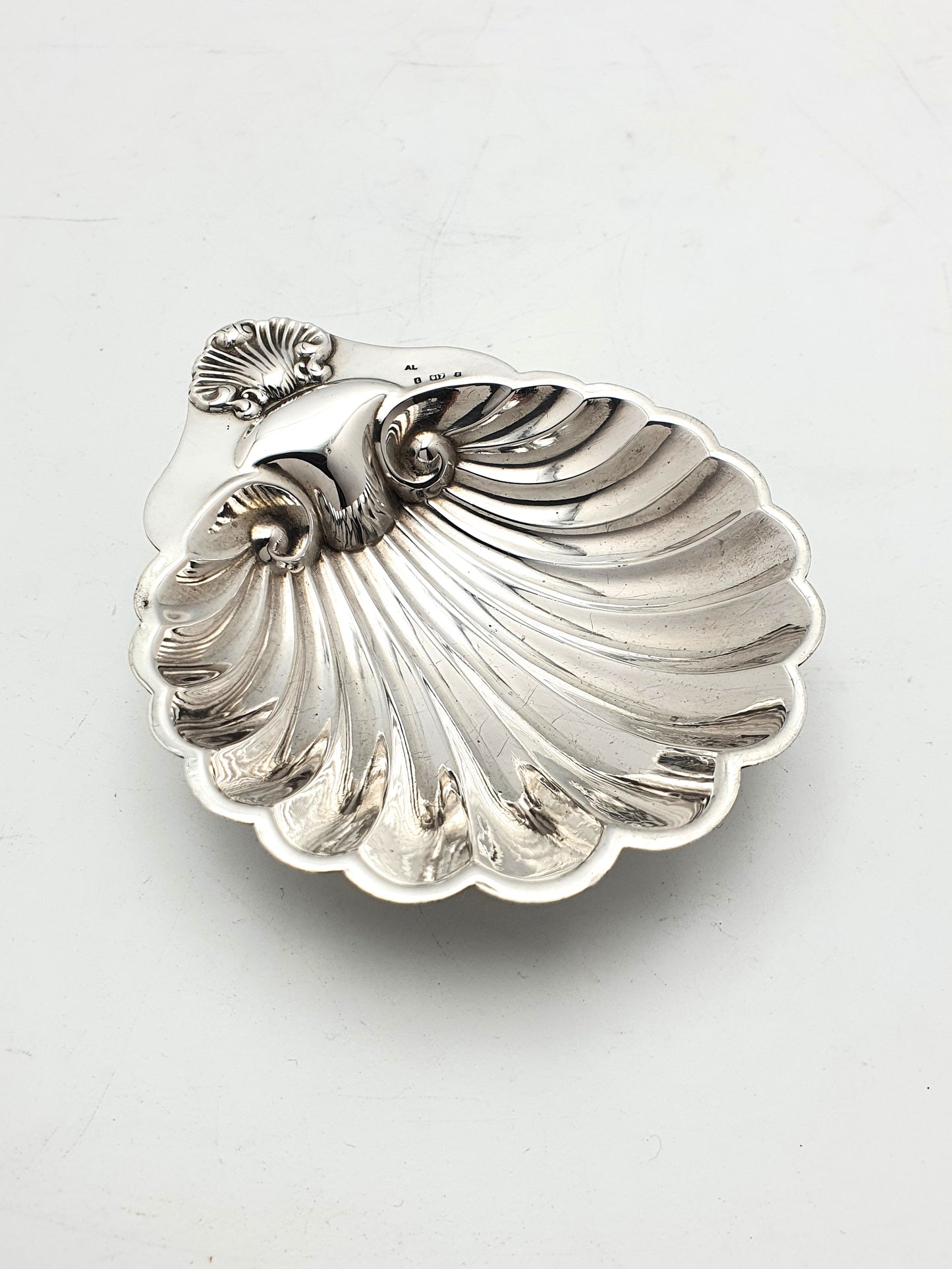 Pretty Continental Silver Shell Shaped Butter Dish – circa 1920