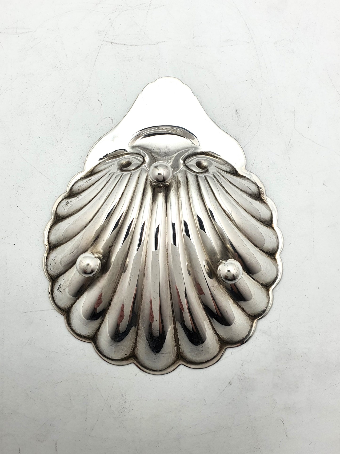 Pretty Continental Silver Shell Shaped Butter Dish – circa 1920