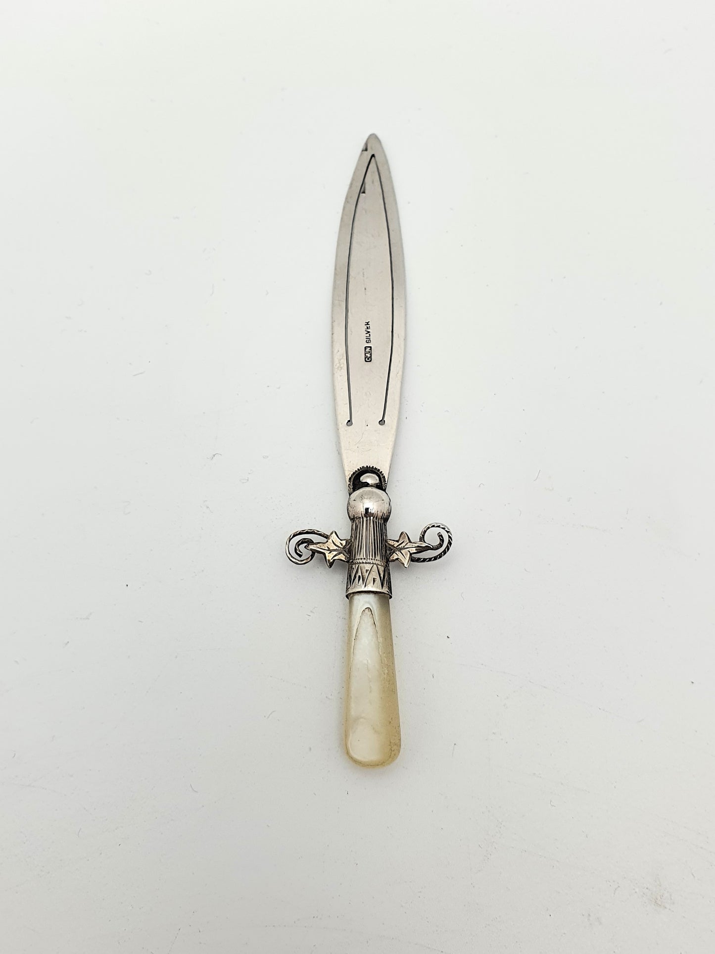 Nice Continental Silver and Mother of Pearl Bookmark – circa 1920