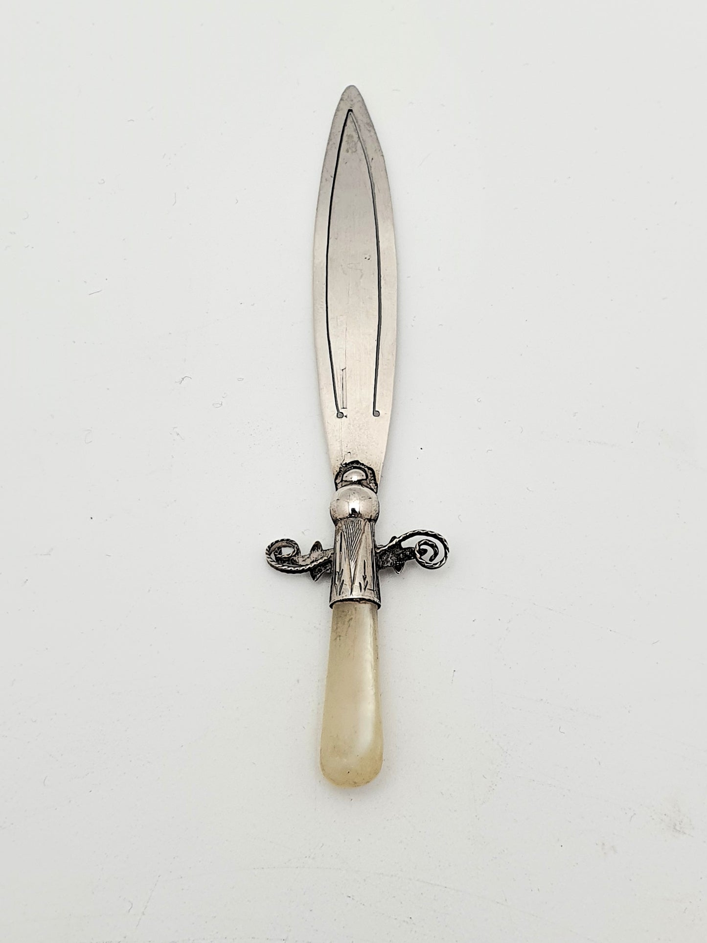 Nice Continental Silver and Mother of Pearl Bookmark – circa 1920