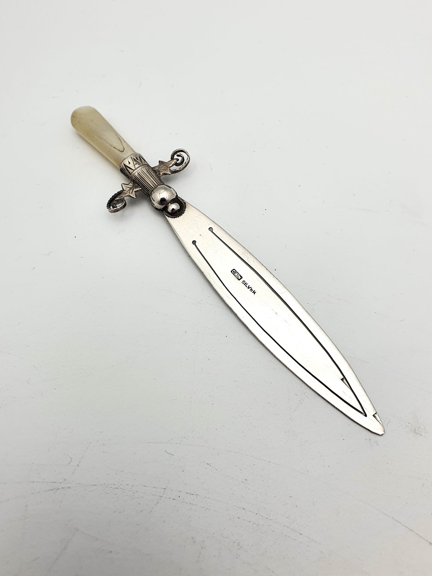 Nice Continental Silver and Mother of Pearl Bookmark – circa 1920