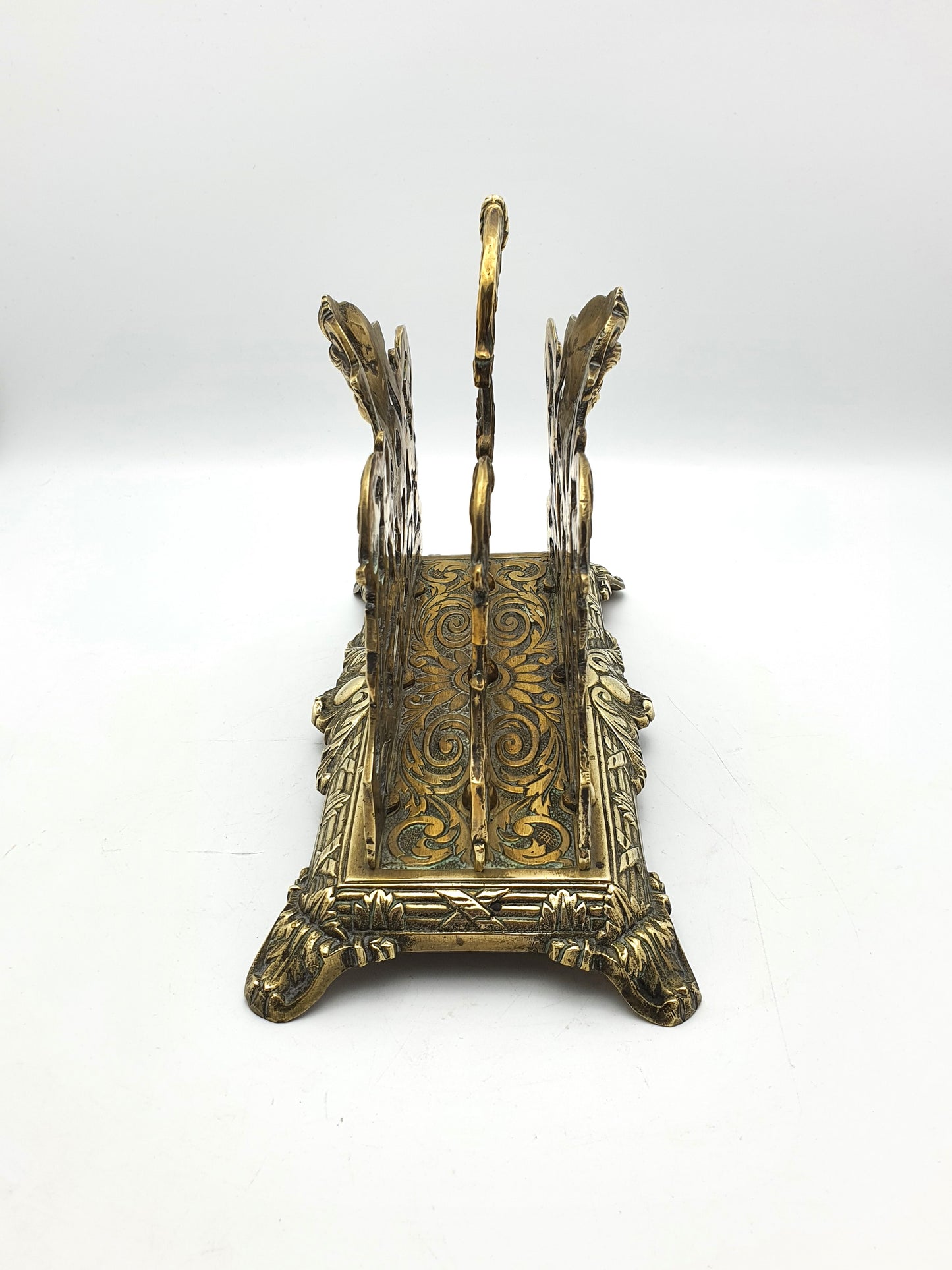 Gorgeous Large French Brass Letter Rack – circa 1900