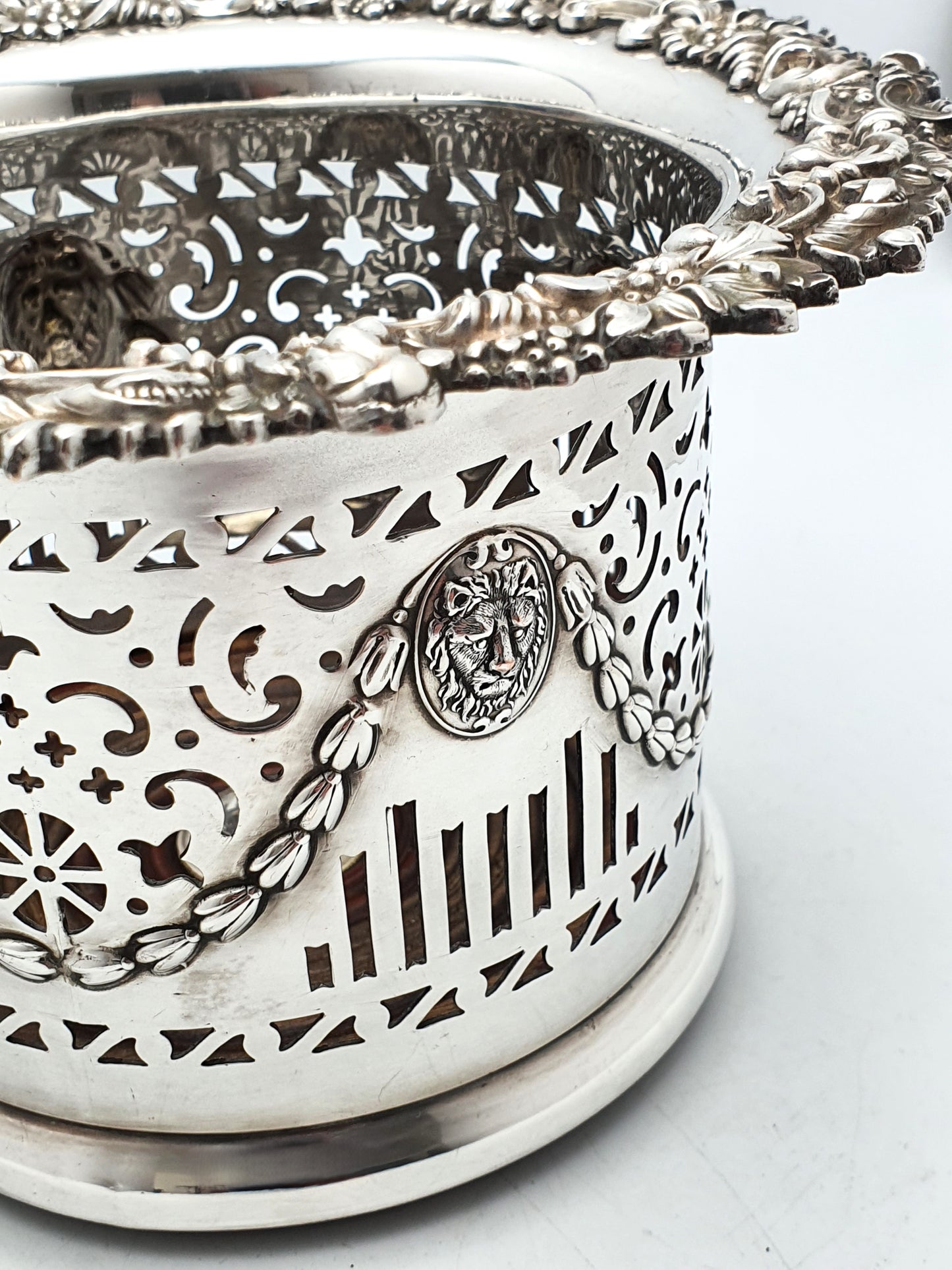 Pair of Lovely Large Silver-Plated Wine Coasters - circa 1920