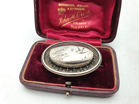 Pretty Victorian Silver Sweetheart Brooch – circa 1890