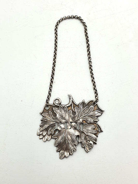 Victorian Solid Silver Rum Decanter Label - 1849