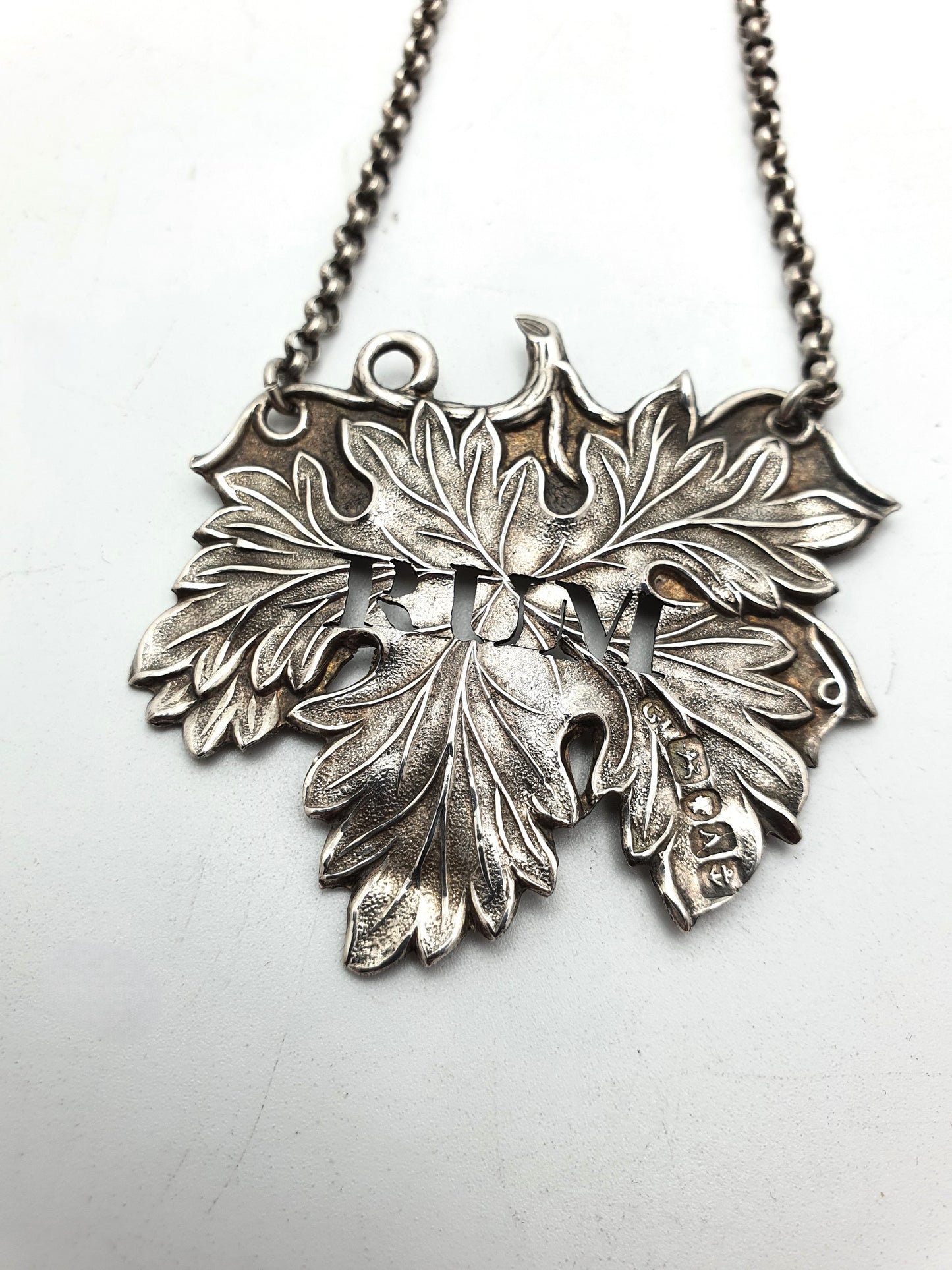 Victorian Solid Silver Rum Decanter Label - 1849