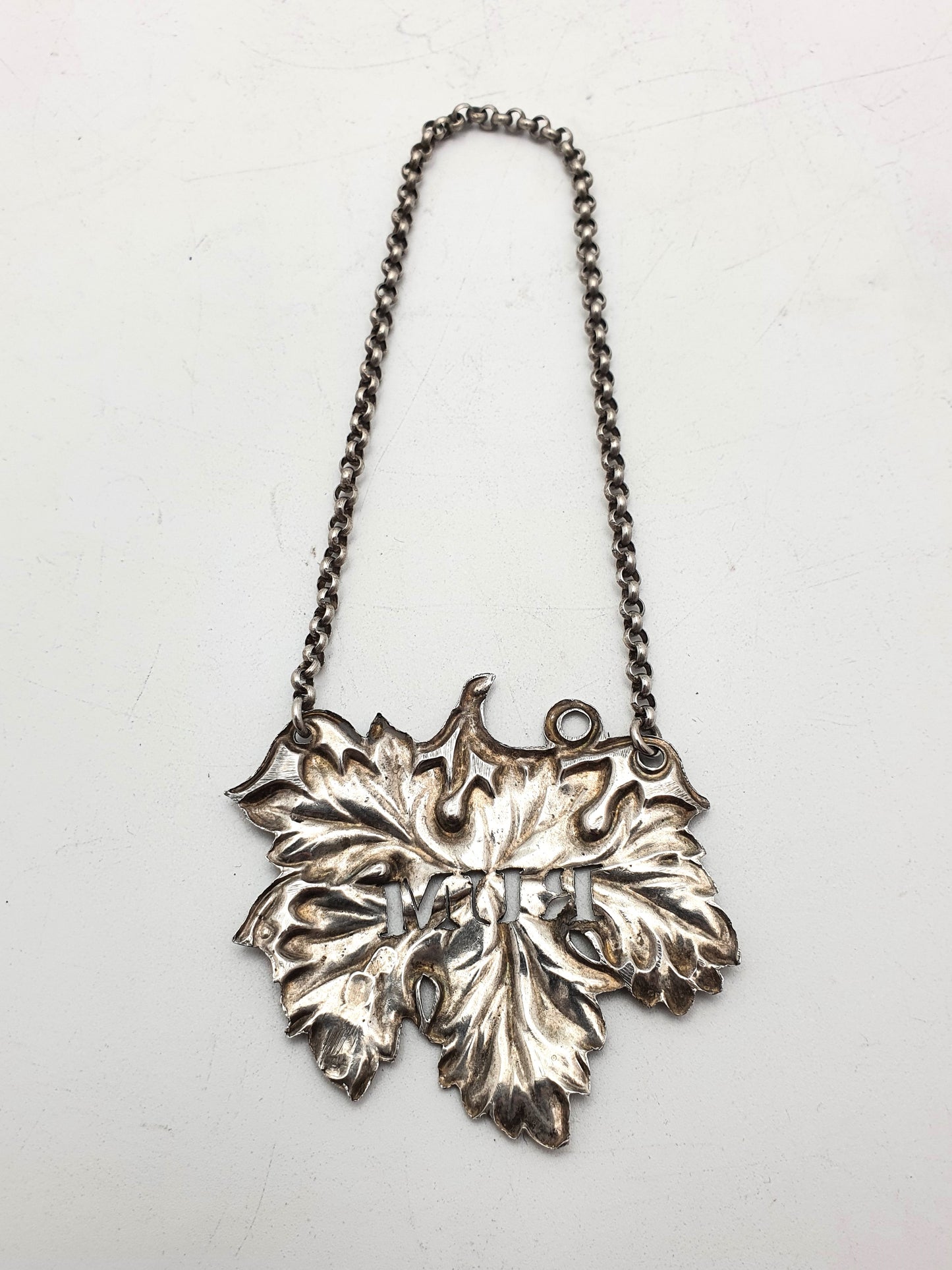 Victorian Solid Silver Rum Decanter Label - 1849