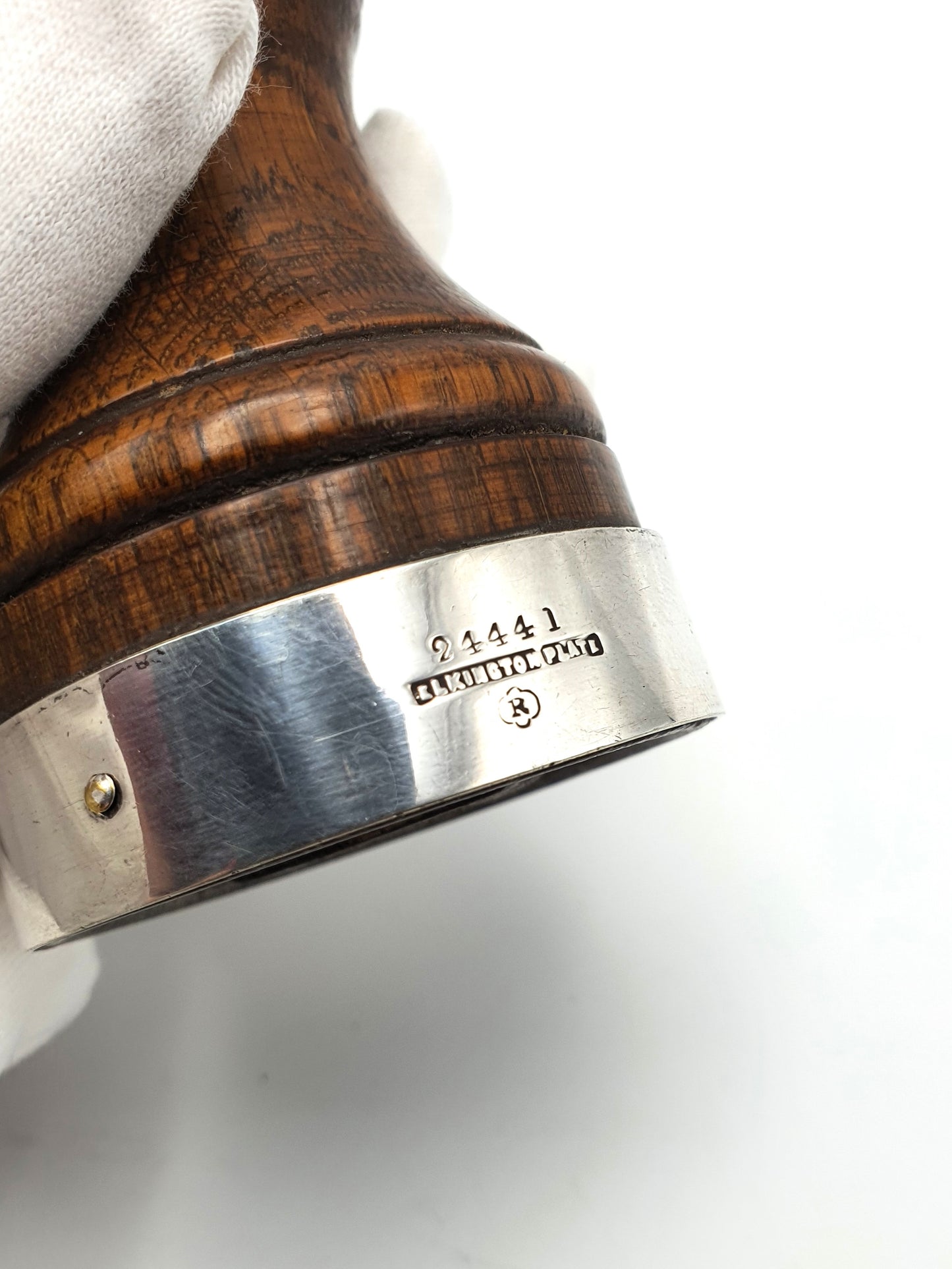 Lovely Elkington and Co Oak and Silver-Plated Pepper Mill – 1928