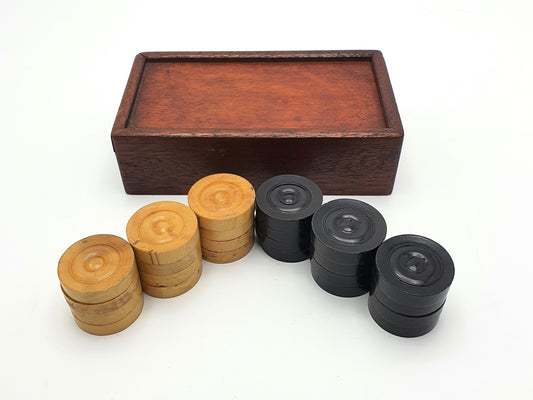Handsome Set of Draughts/Backgammon Counters - circa 1905