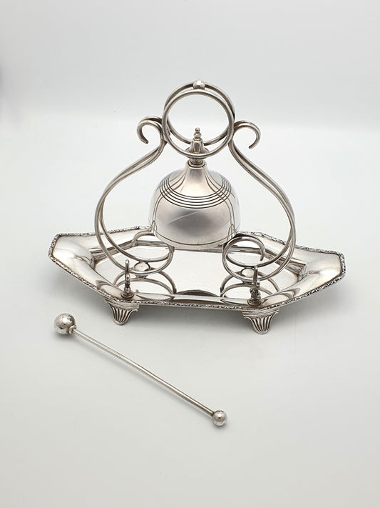 Unusual Antique Edwardian Silver-Plated Dinner Gong – circa 1905
