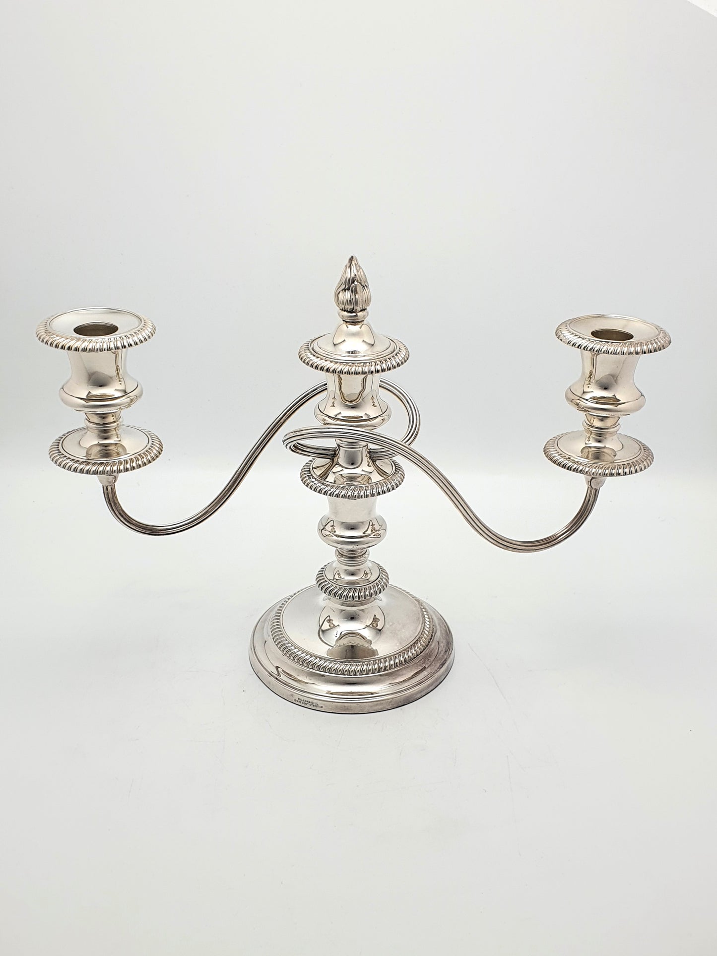 Lovely Pair of Antique Silver-Plated Low Candelabras – circa 1920