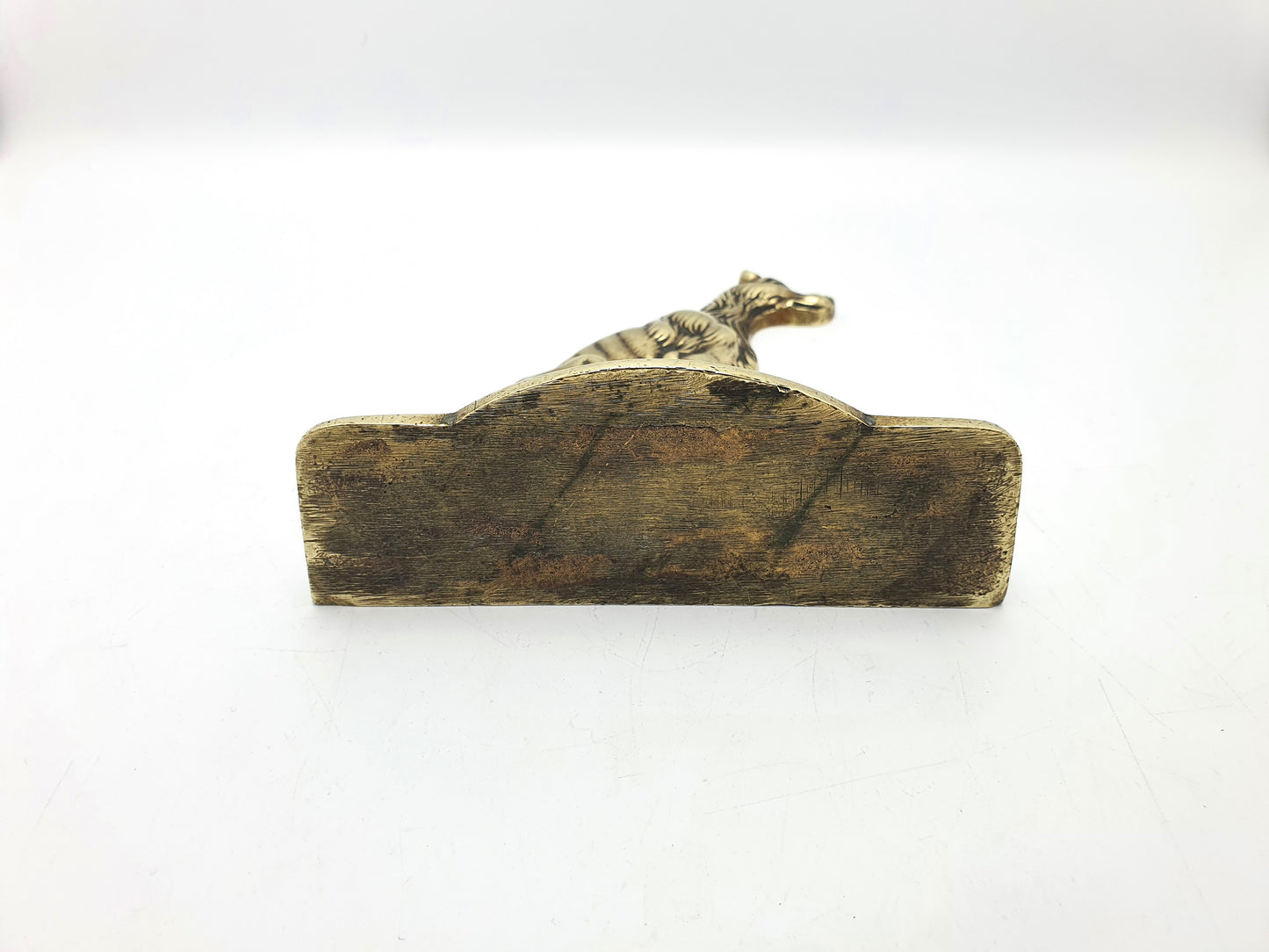 Nice Antique Small Brass Dog Doorstop – circa 1920