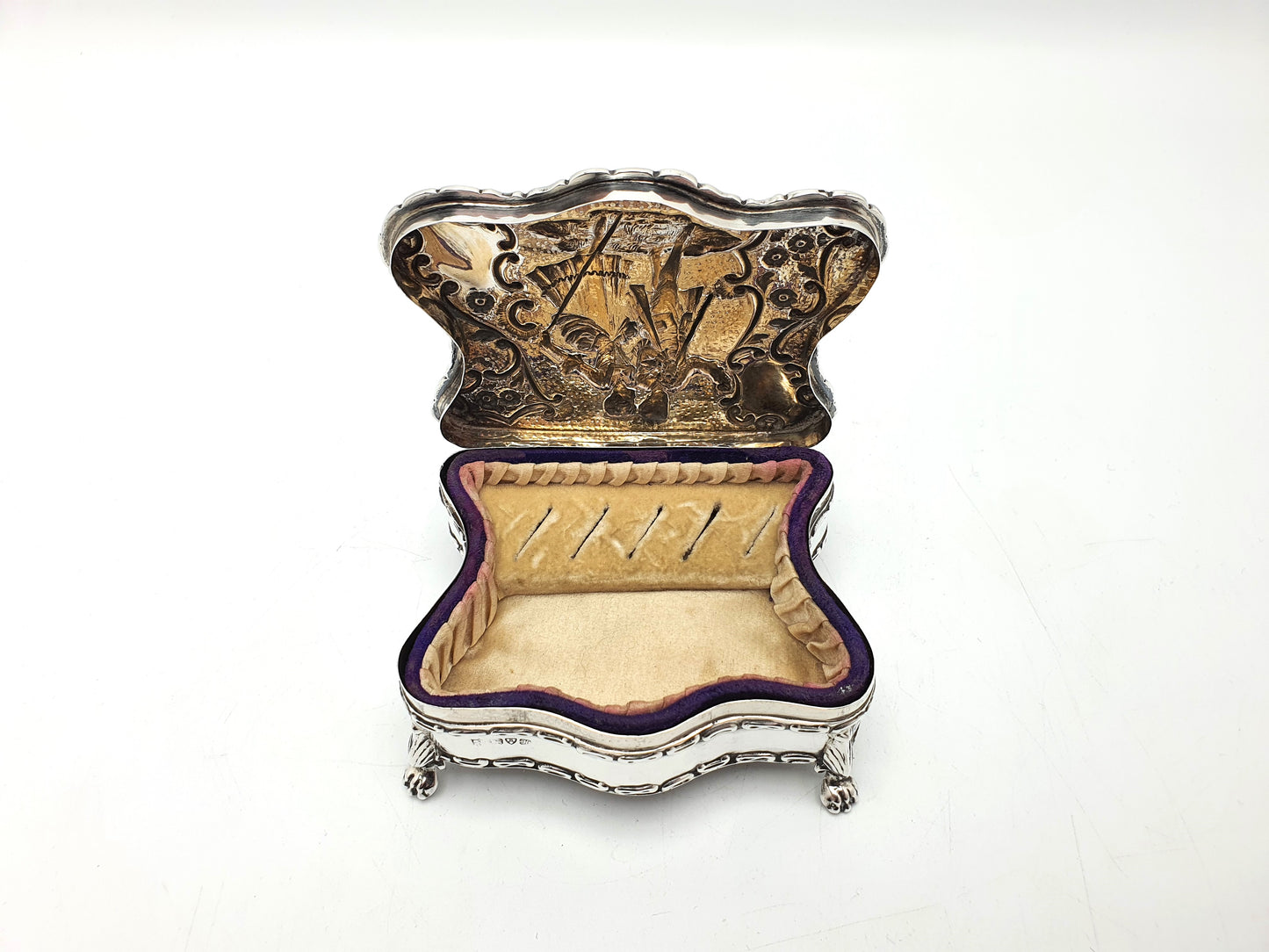 Gorgeous Antique Edwardian Silver Jewellery Box - 1910