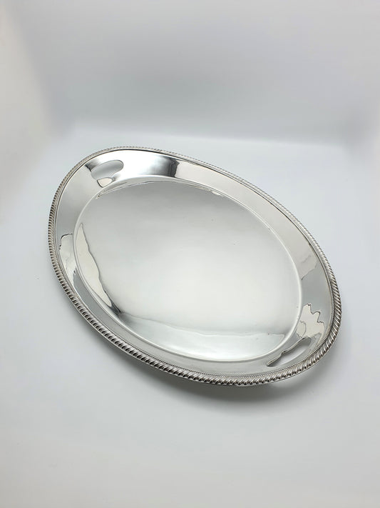 Fabulous Antique Edwardian Oval Silver-Plated Drinks Tray – circa 1905