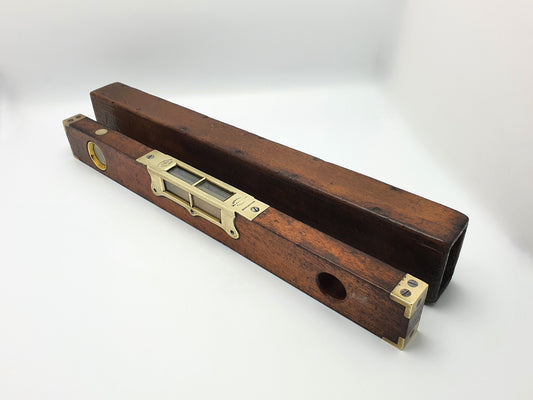 Nice Antique Victorian Wood and Brass Level - 1896