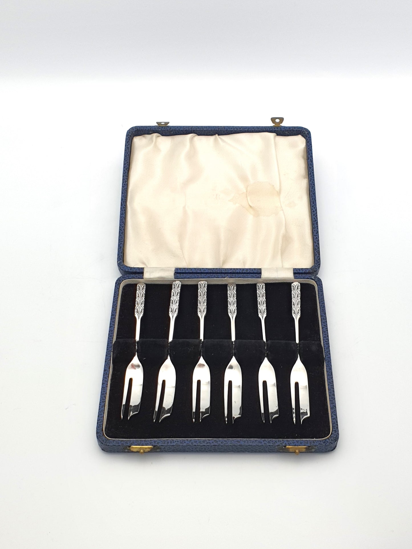 Lovely Set of Six Solid Silver Liberty and Co. Pastry / Dessert Forks - 1926