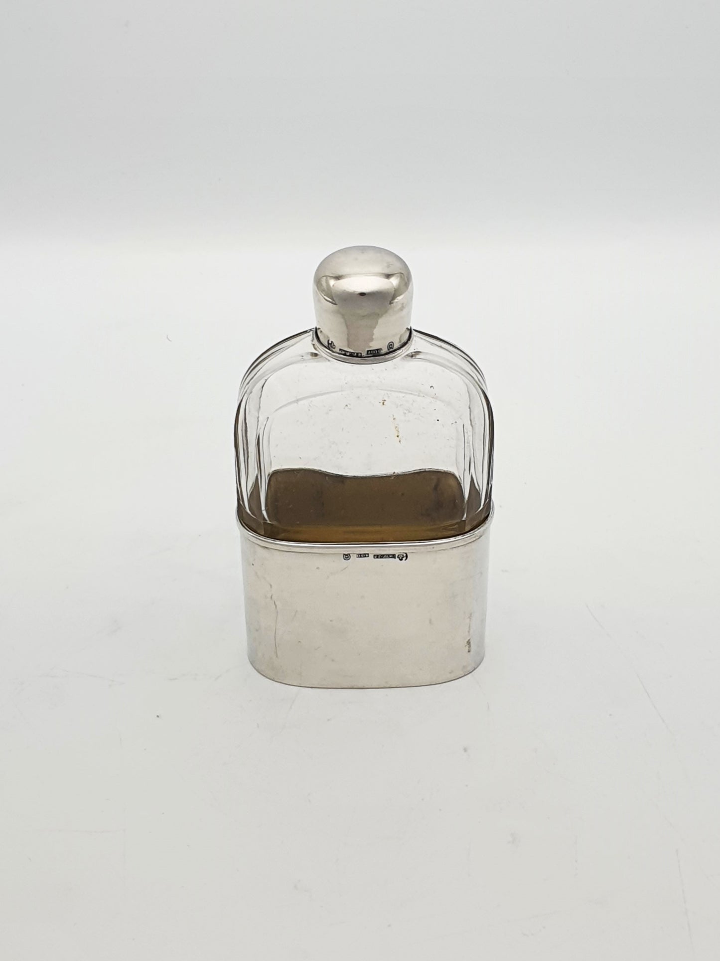 Nice German Silver and Cut-Glass Hip Flask – circa 1920