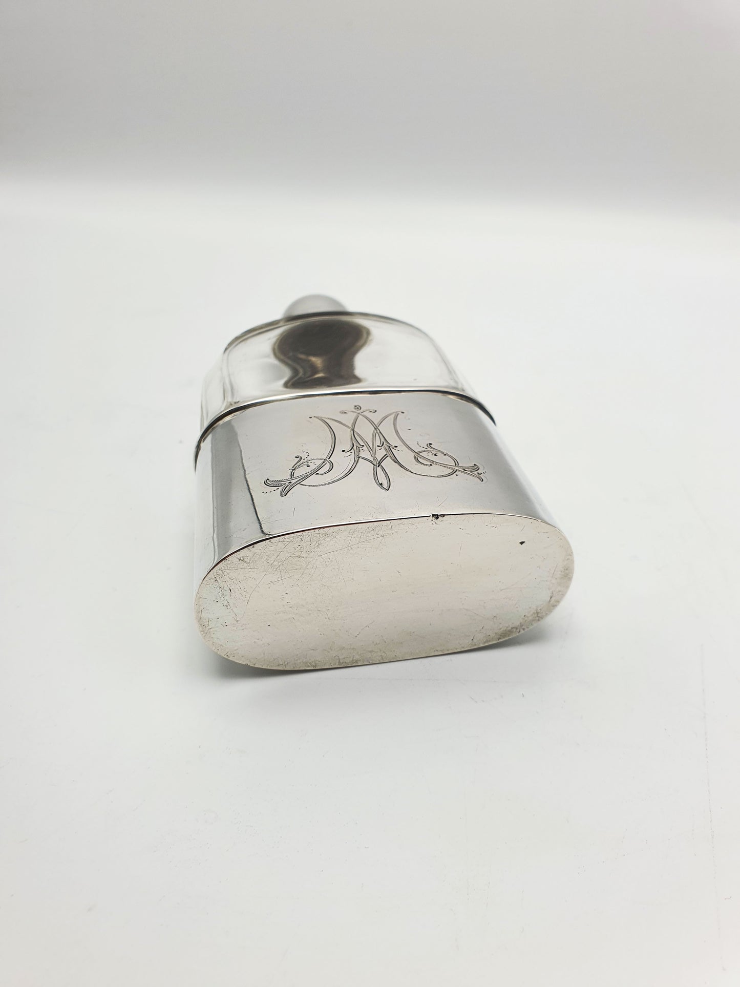 Nice German Silver and Cut-Glass Hip Flask – circa 1920