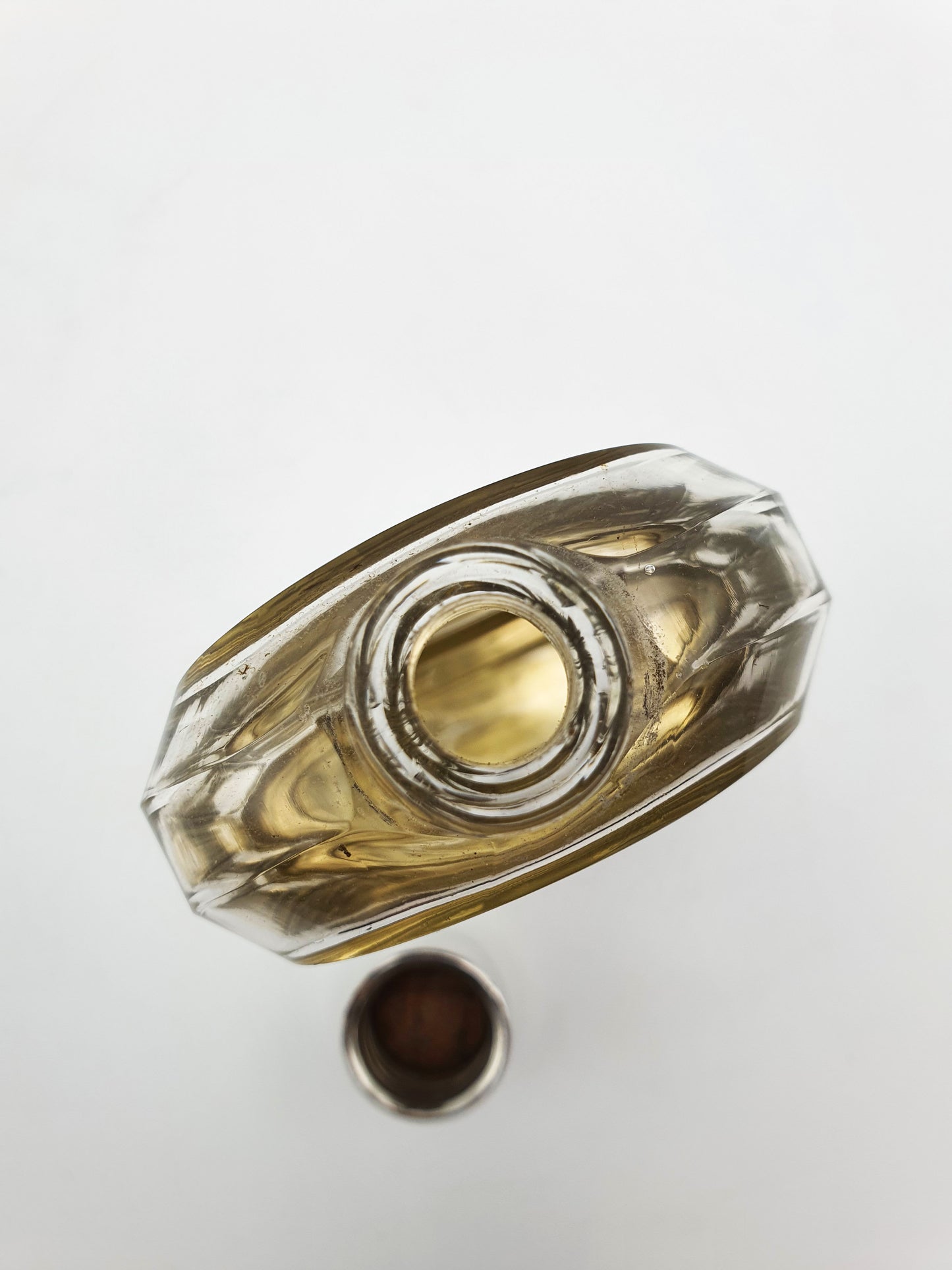 Nice German Silver and Cut-Glass Hip Flask – circa 1920