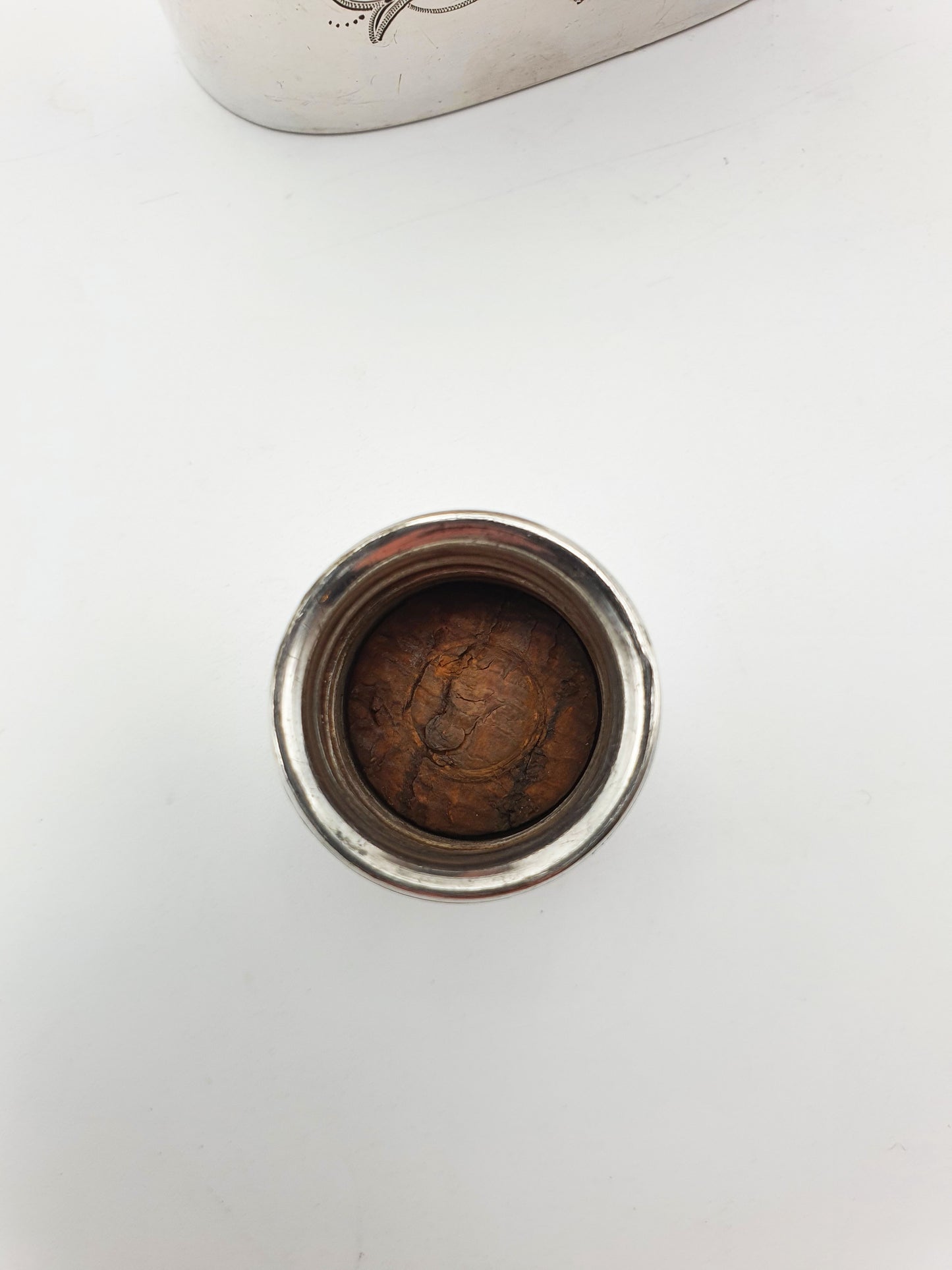 Nice German Silver and Cut-Glass Hip Flask – circa 1920