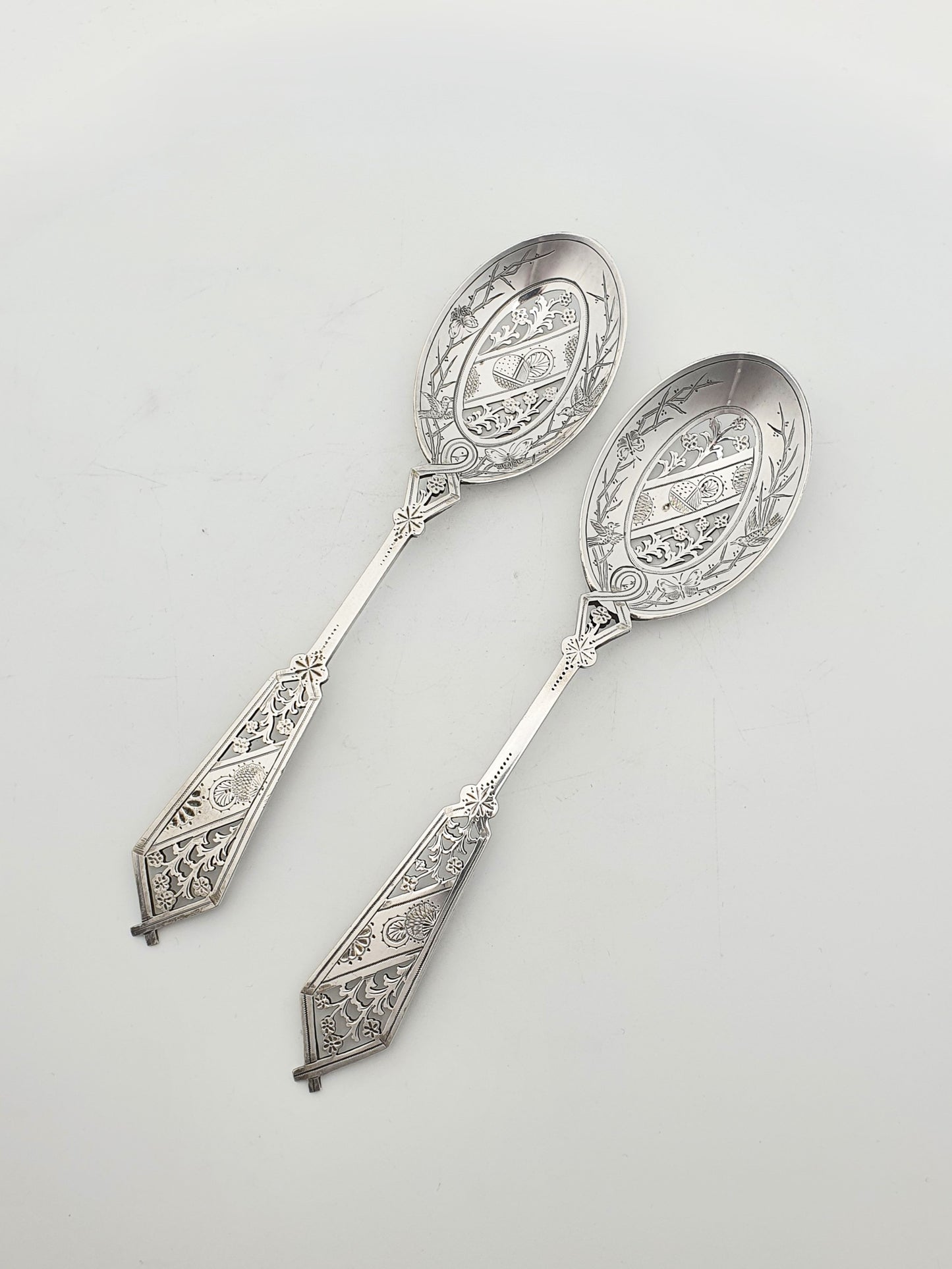 Beautiful pair of Victorian Serving Spoons – circa 1890