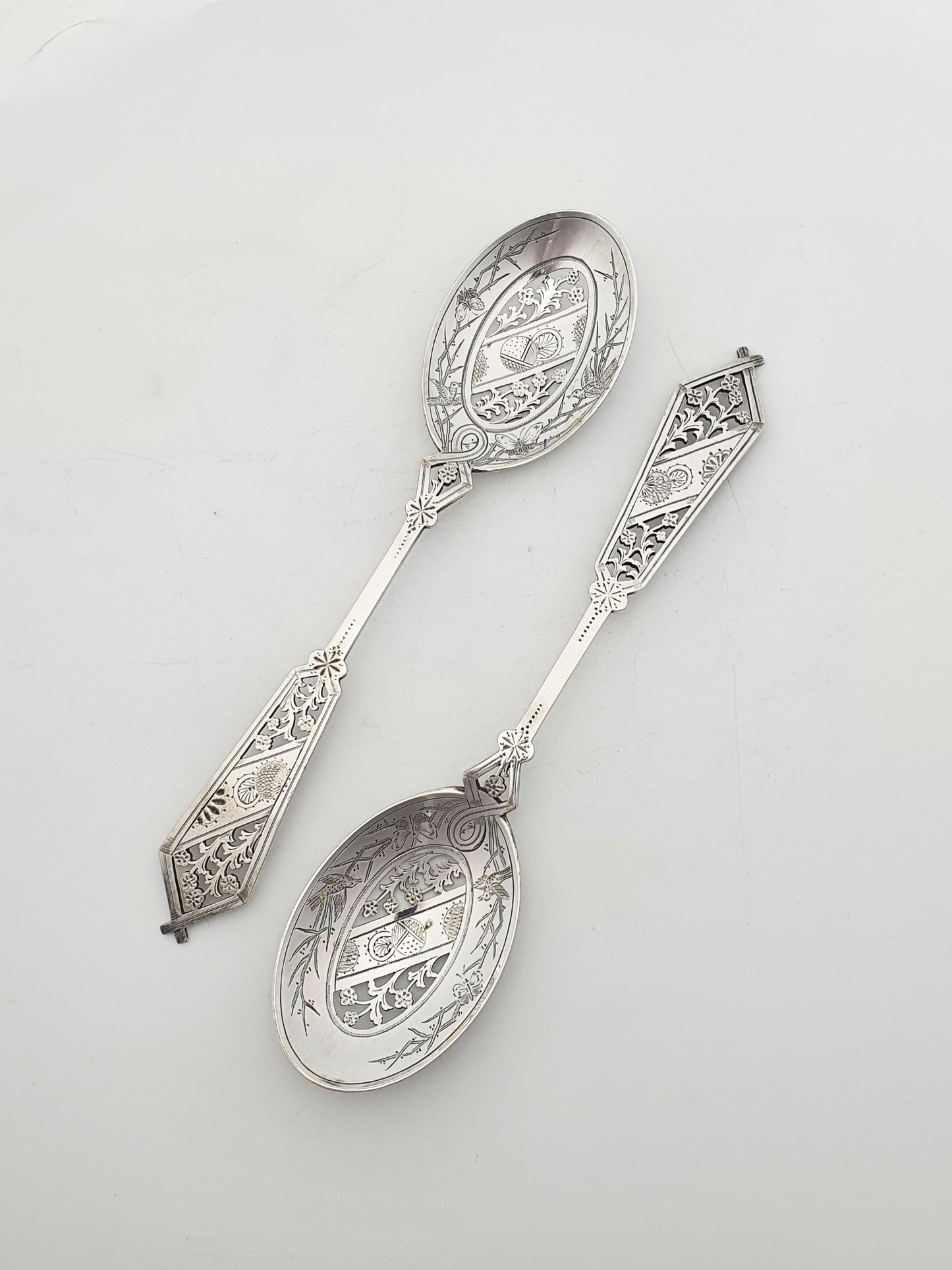 Beautiful pair of Victorian Serving Spoons – circa 1890