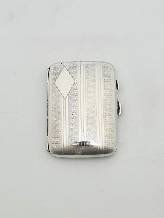 Nice Antique Silver Cigarette Case - 1923