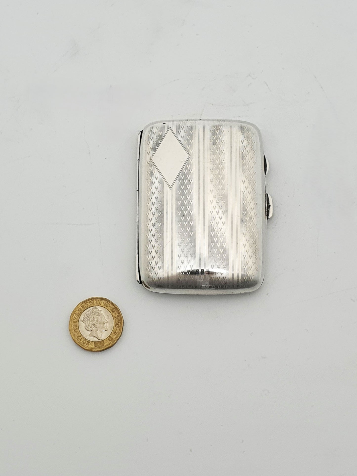 Nice Antique Silver Cigarette Case - 1923